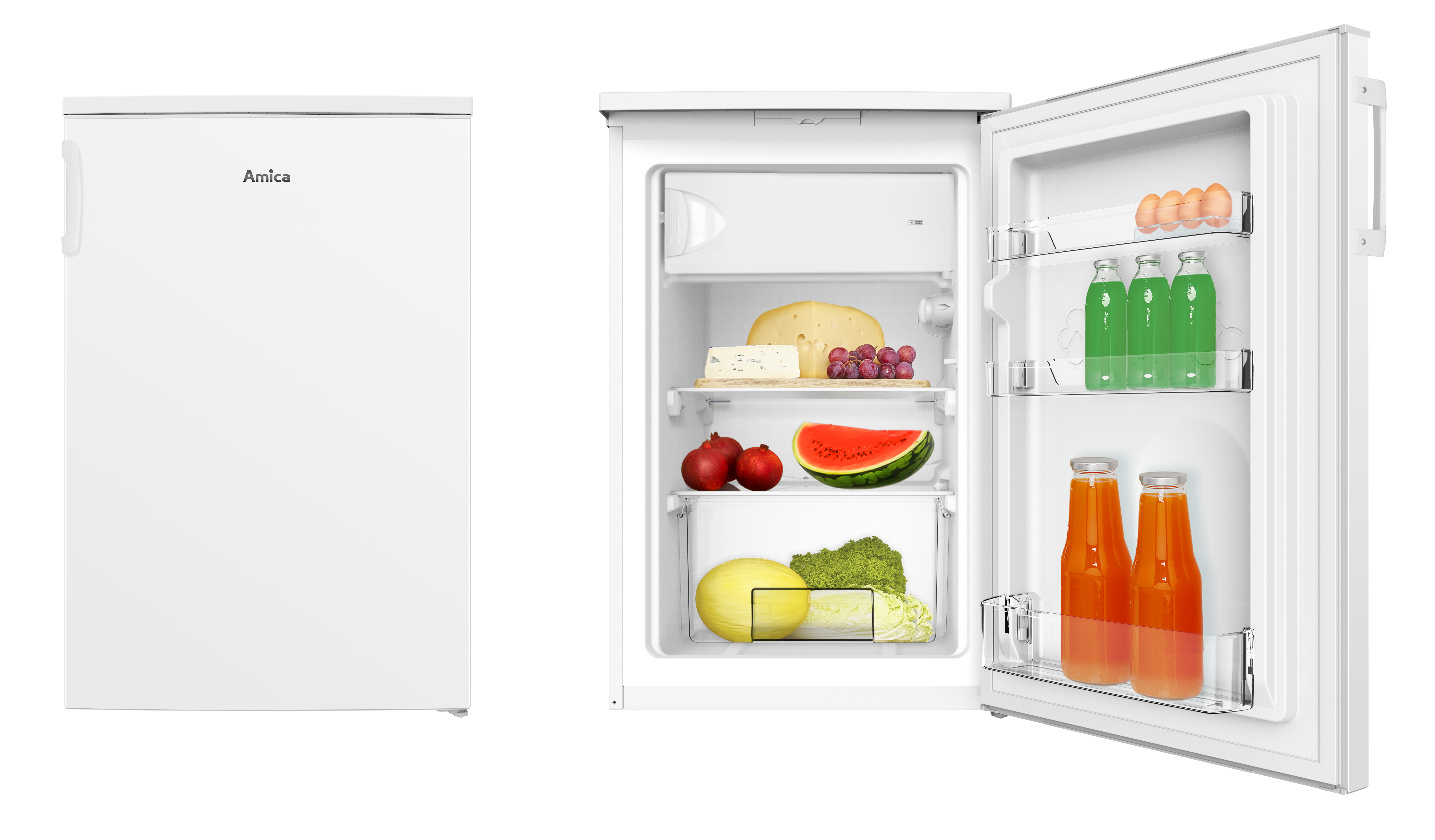 Stand-Kühlschrank mit Gefrierfach KS 361 300 W, weiß, 85 cm Stand-Kühlschrank mit Gefrierfach KS 361 300 W, weiß, 85 cm