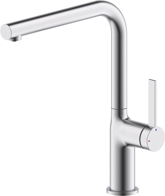 AMARI Küchenarmatur, HD, steelfinish, L-Auslauf 
