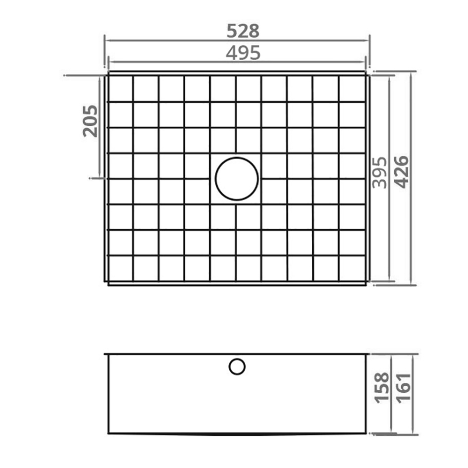 CARESSI CATO5040 Edelstahlspüle mit Fliesen CARESSI CATO5040 Edelstahlspüle mit Fliesen