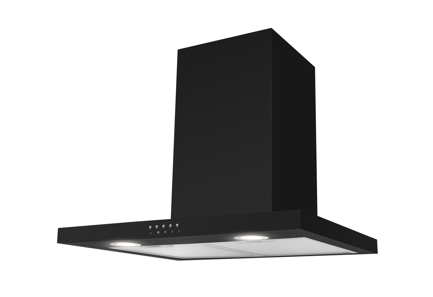 Kaminhaube, T-Line, 60 cm, Schwarz matt