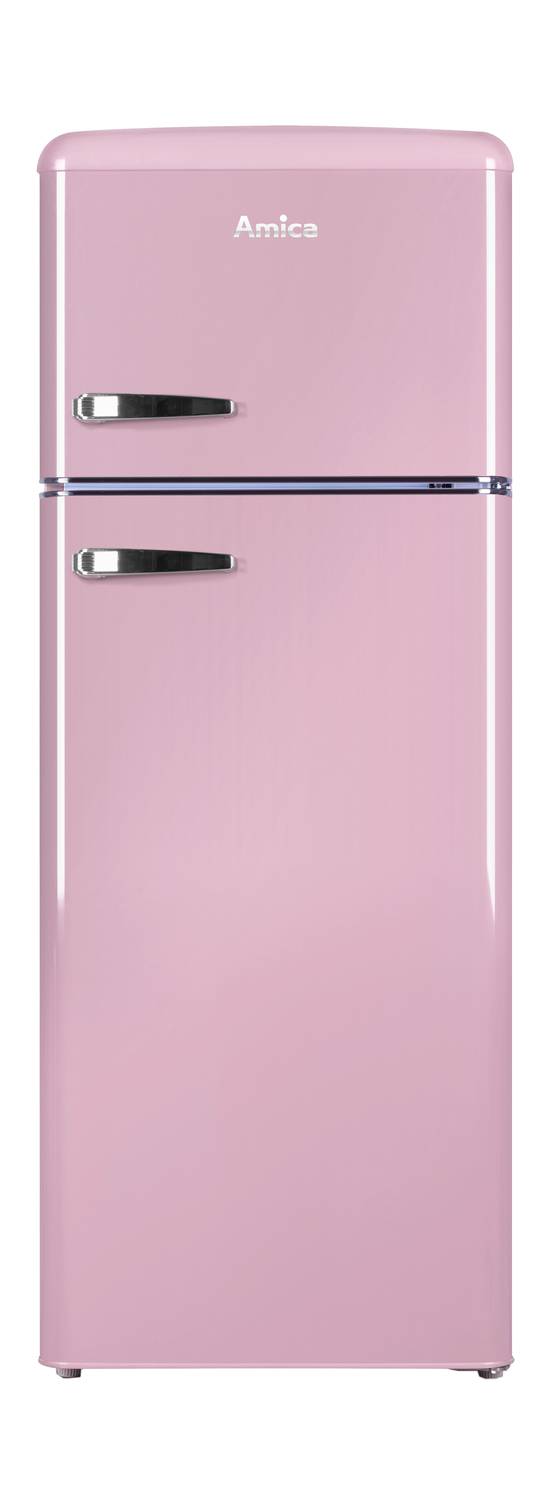 Kühl--Gefrierkombination im Retro Design, 144 cm Höhe, cupcake pink Kühl--Gefrierkombination im Retro Design, 144 cm Höhe, cupcake pink