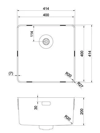 CARESSi CAPPSR40R20CO Spüle