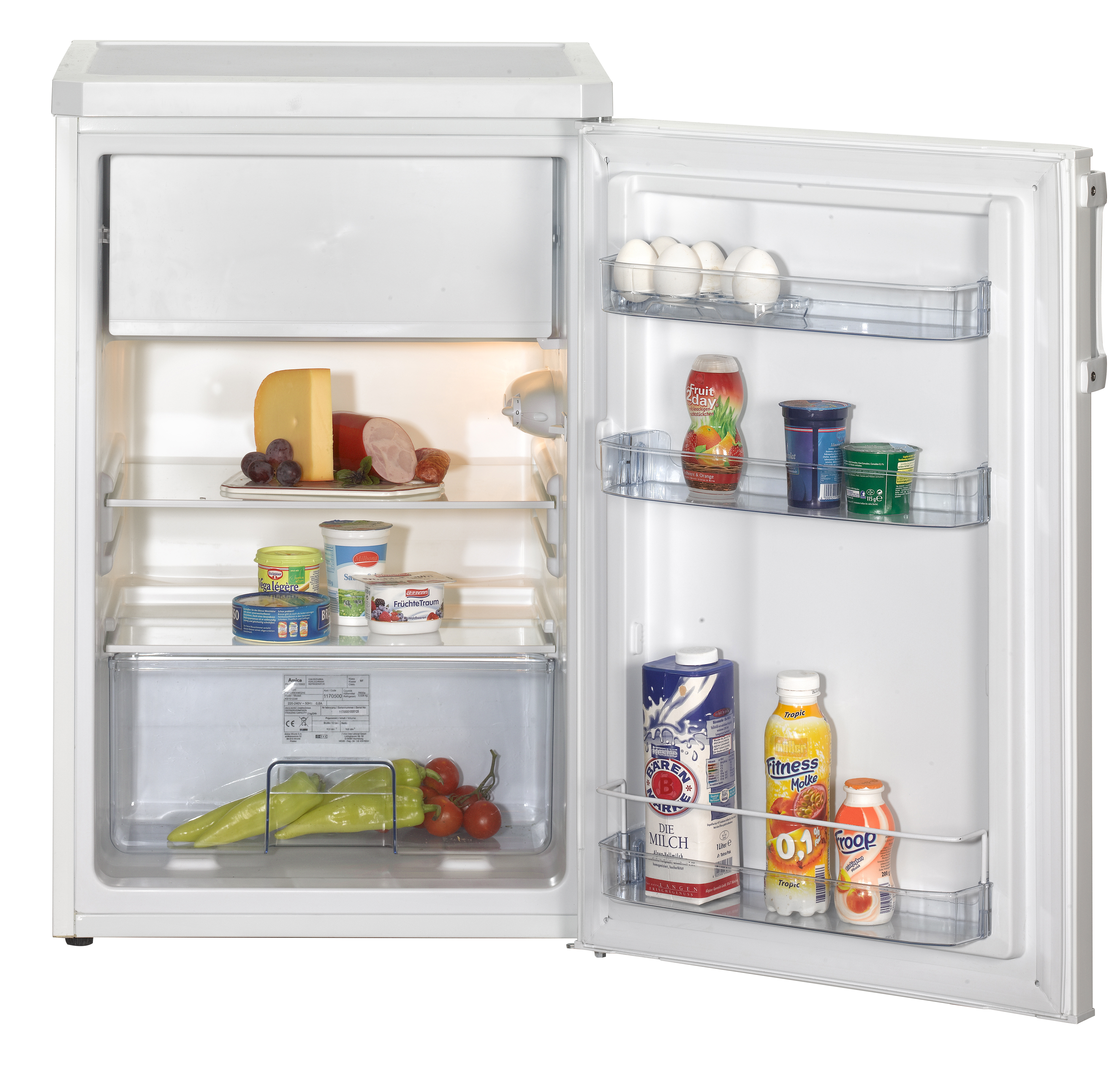 Stand-Kühlschrank mit Gefrierfach KS 361 100 W, weiß, 85 cm