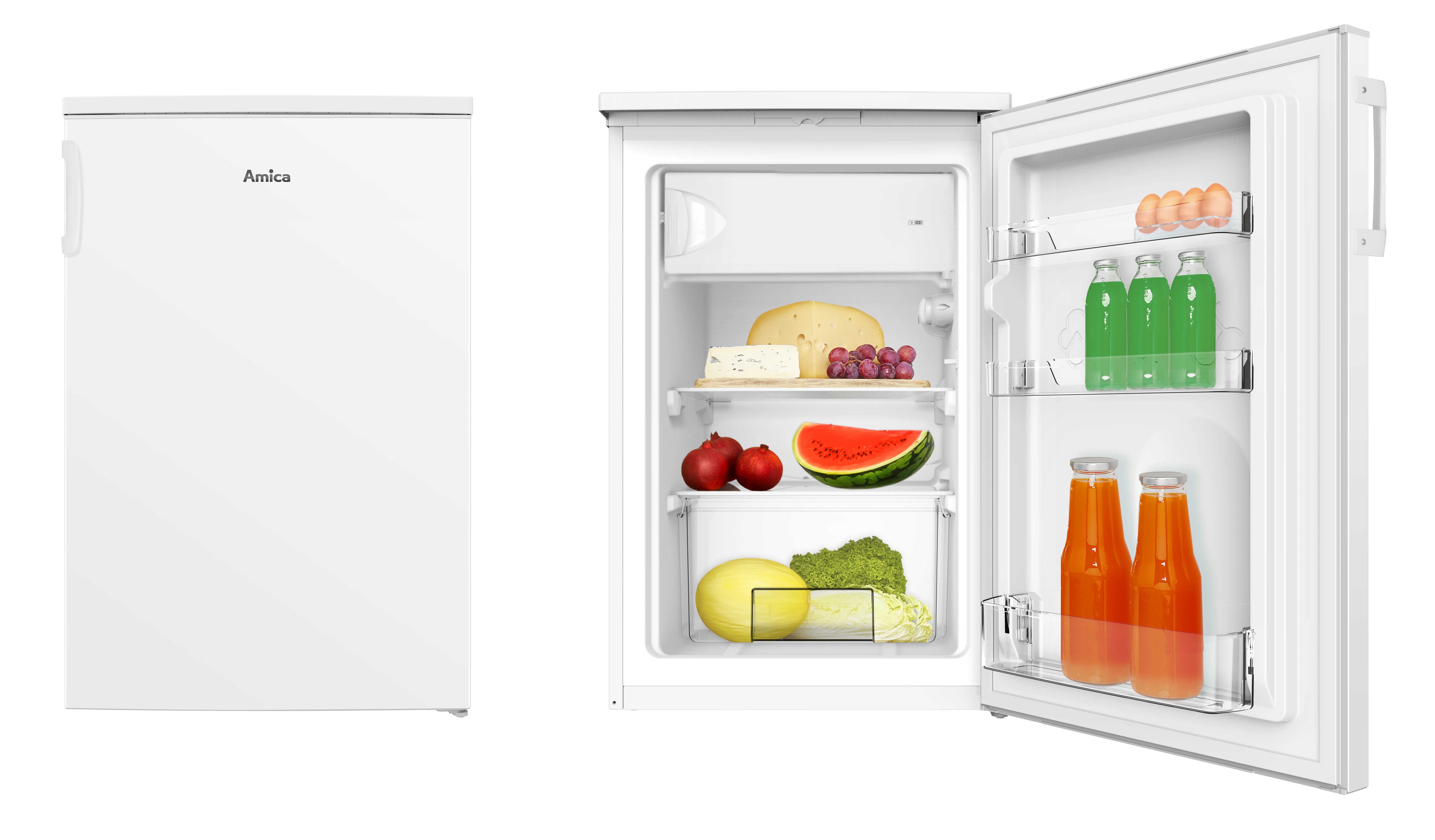 Stand-Kühlschrank mit Gefrierfach KS 361 300 W, weiß, 85 cm