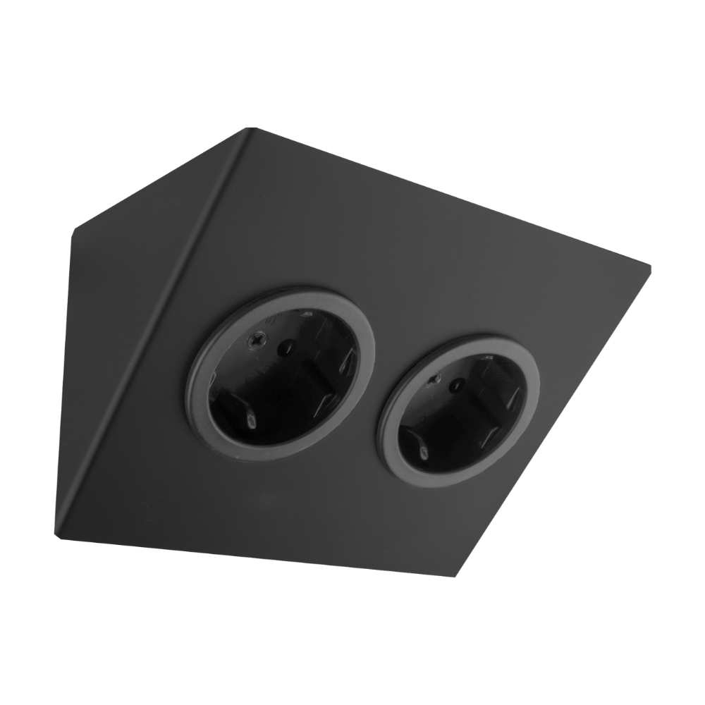 CARESSI 2ST14 Unterbausteckdose, schwarz CARESSI 2ST14 Unterbausteckdose, schwarz