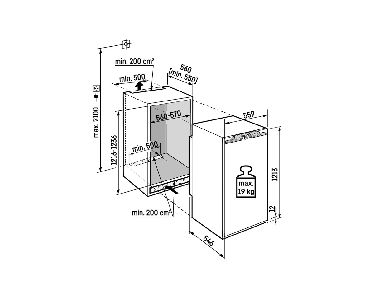 SIFNdi 4155-22, Integrierbarer Gefrierschrank mit NoFrost SIFNdi 4155-22, Integrierbarer Gefrierschrank mit NoFrost