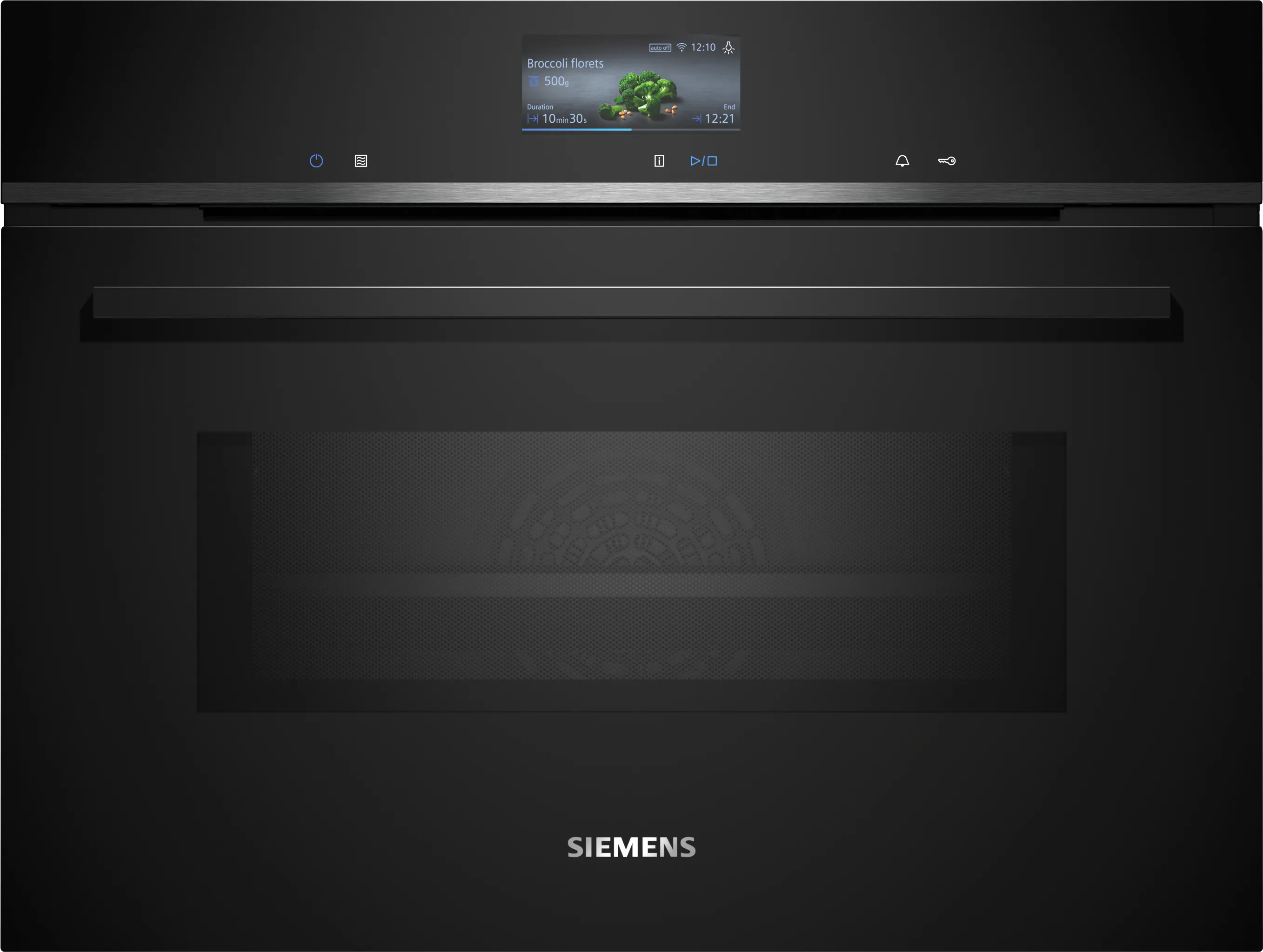  CM776GKB1, iQ700, Einbau-Kompaktbackofen mit Mikrowellenfunktion, 60 x 45 cm, Schwarz, Edelstahl