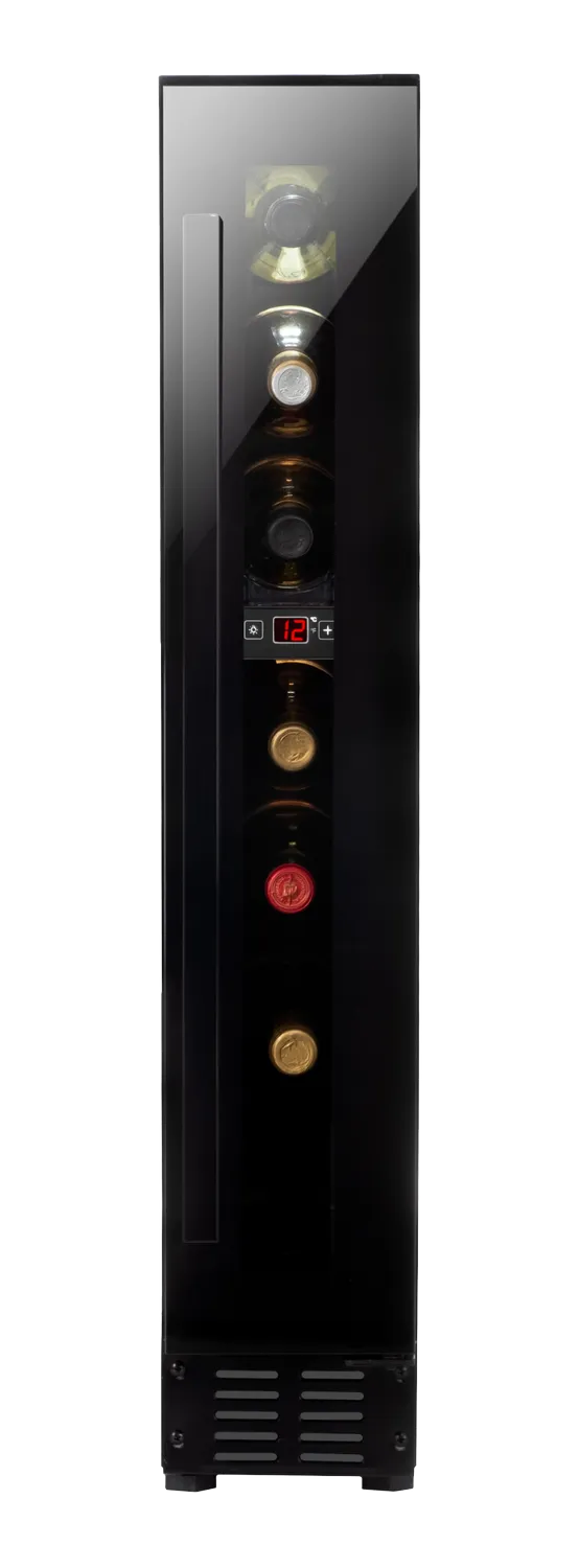 Weintemperierschrank, unterbaufähig, X-Type Design, schwarz
