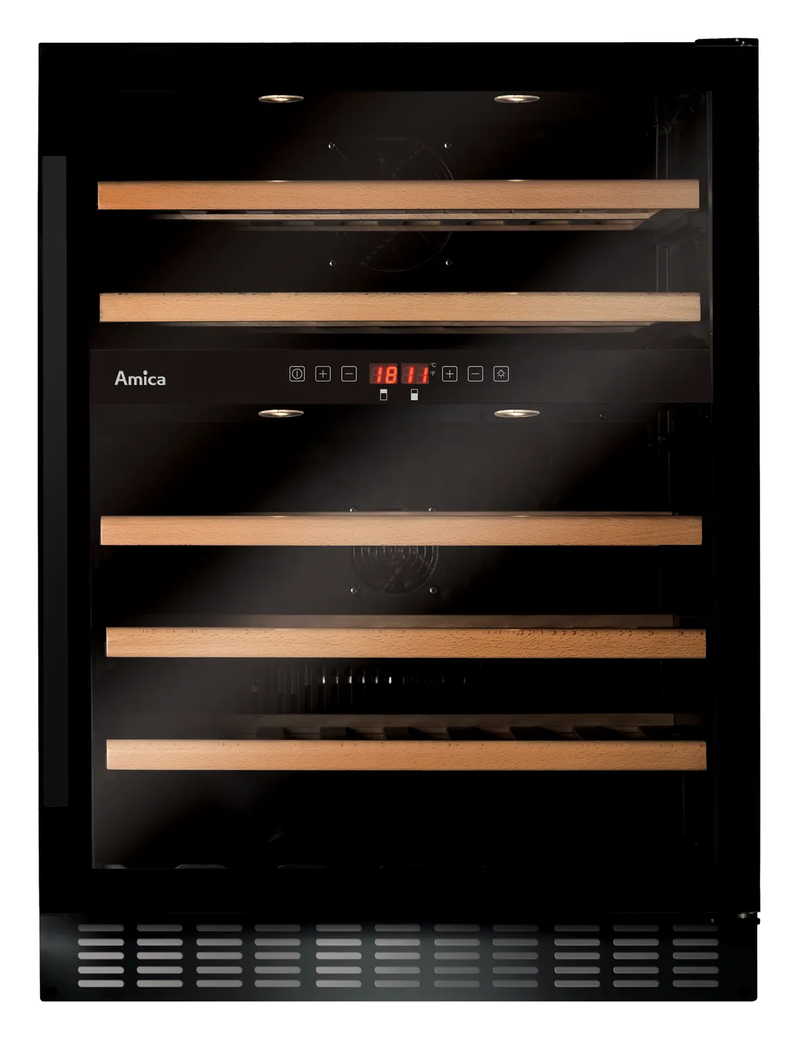 Weintemperierschrank, unterbaufähig, X-Type Design, schwarz Weintemperierschrank, unterbaufähig, X-Type Design, schwarz