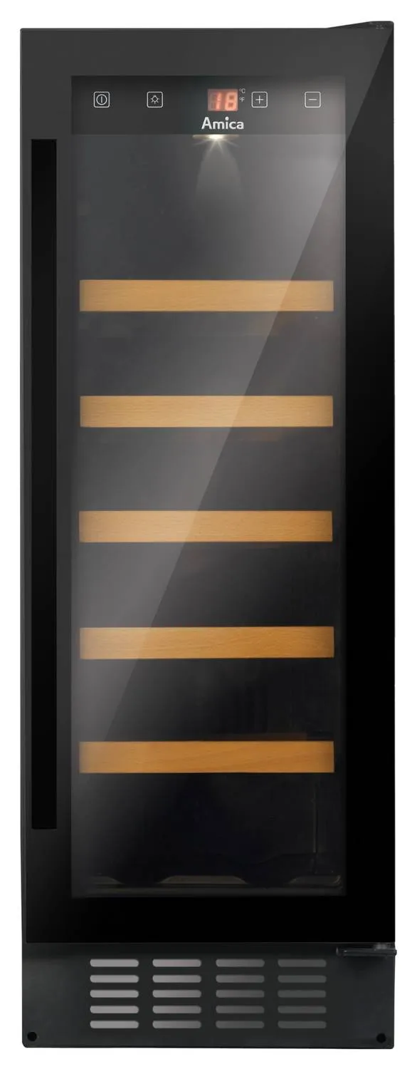 Weintemperierschrank, unterbaufähig, X-Type Design, schwarz