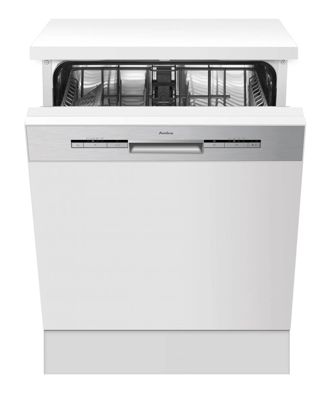 Einbau-Geschirrspüler, integriert, Edelstahl, 60 cm