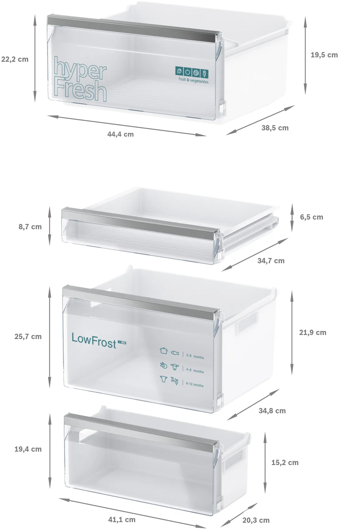 KI86VVSE0, iQ300, Einbau-Kühl-Gefrier-Kombination mit Gefrierbereich unten, 177.2 x 54.1 cm, Schleppscharnier KI86VVSE0, iQ300, Einbau-Kühl-Gefrier-Kombination mit Gefrierbereich unten, 177.2 x 54.1 cm, Schleppscharnier