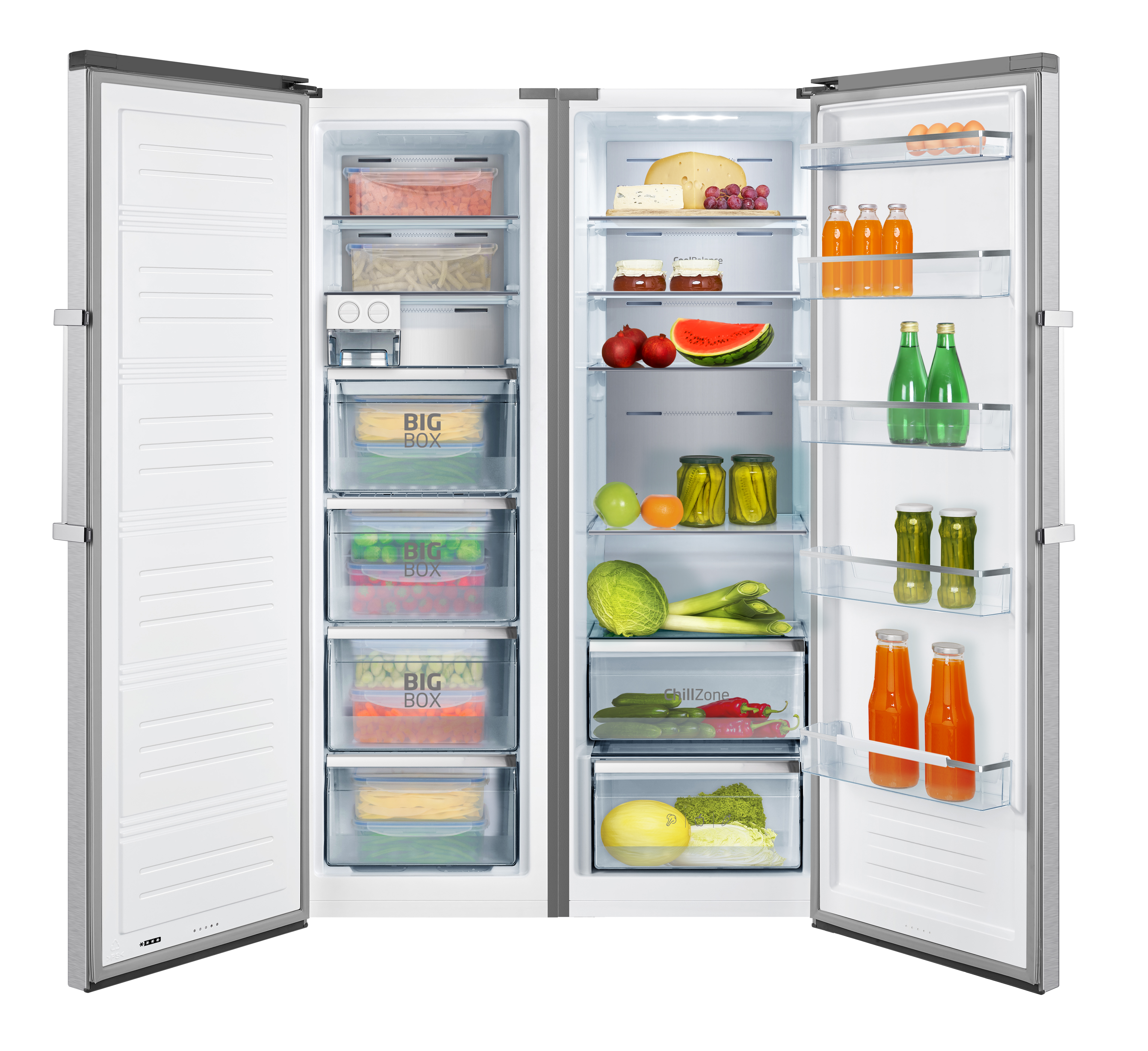 Vollraum-Stand-Kühlschrank VKS 358 150 E, Edelstahloptik, 186 cm Vollraum-Stand-Kühlschrank VKS 358 150 E, Edelstahloptik, 186 cm