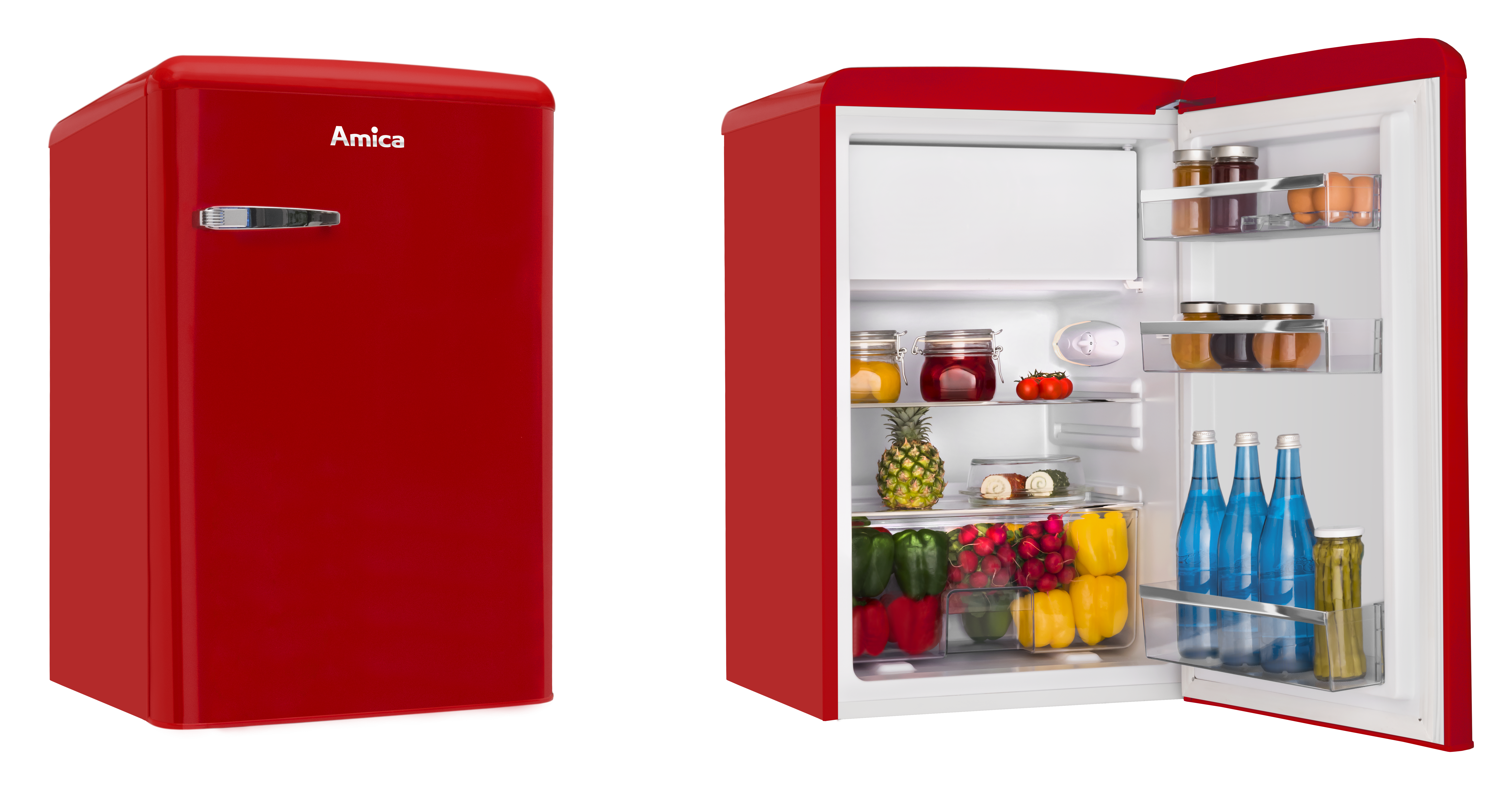 Stand-Kühlschrank mit Gefrierfach KSR 361 160 R, Chilli Red, 88 cm