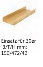 Kesseböhmer LiniQ, Eiche hell, Einsatz für 30er Schubladen