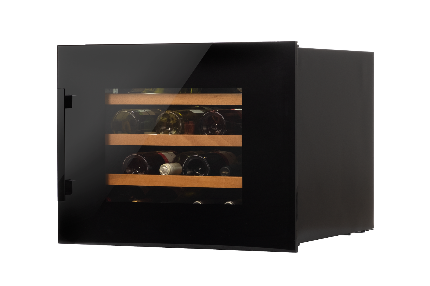 Einbau-Weintemperierschrank, X-Type Design, schwarz