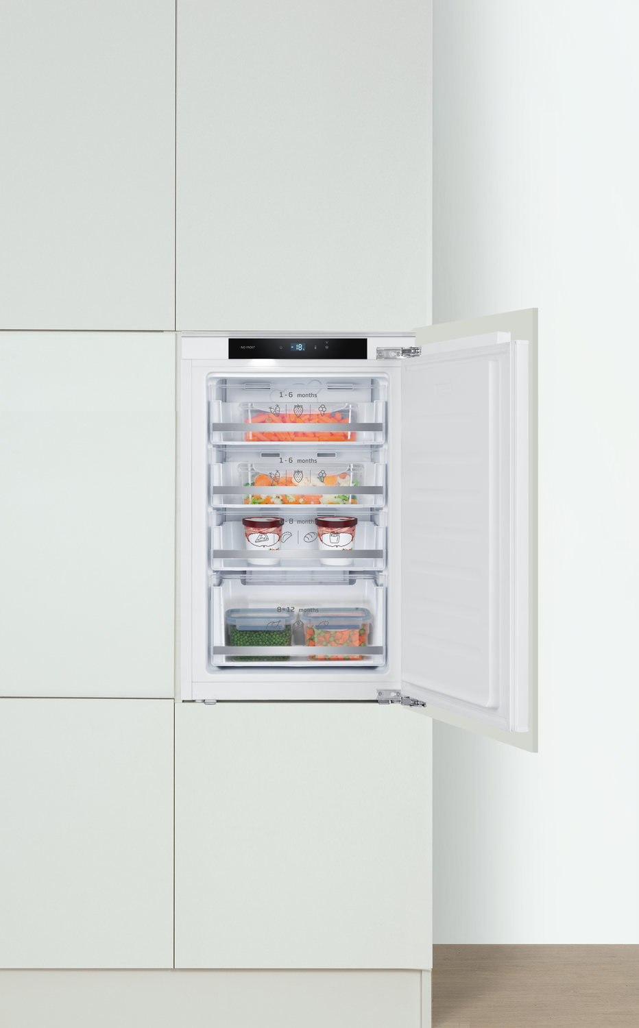Gefrierschrank, 870 mm Nische, Festtür-Technik