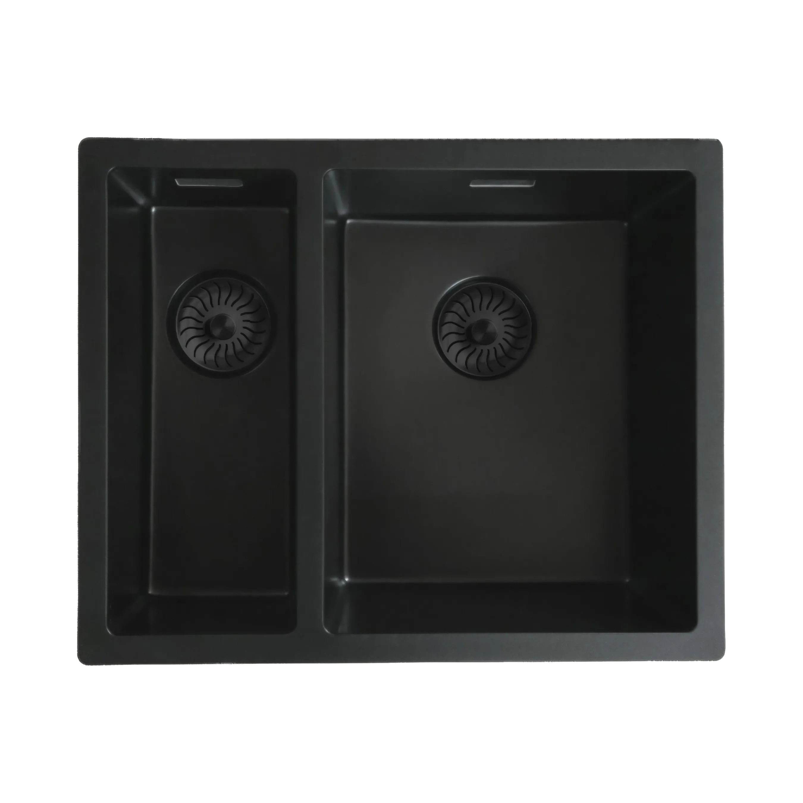 CARESSi Black Line Doppelbecken-Spüle 558mmbreit