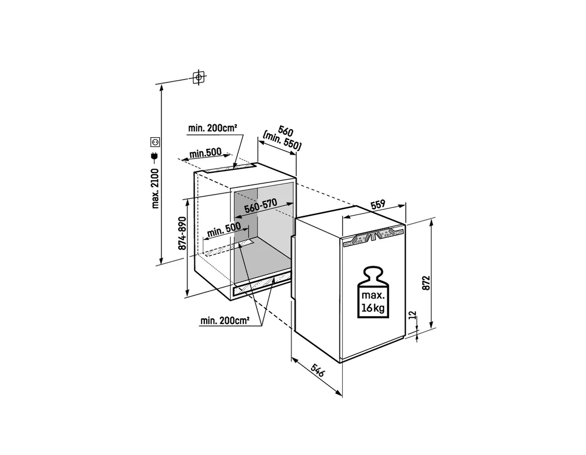 IFNd 3924-22, Integrierbarer Gefrierschrank mit NoFrost IFNd 3924-22, Integrierbarer Gefrierschrank mit NoFrost