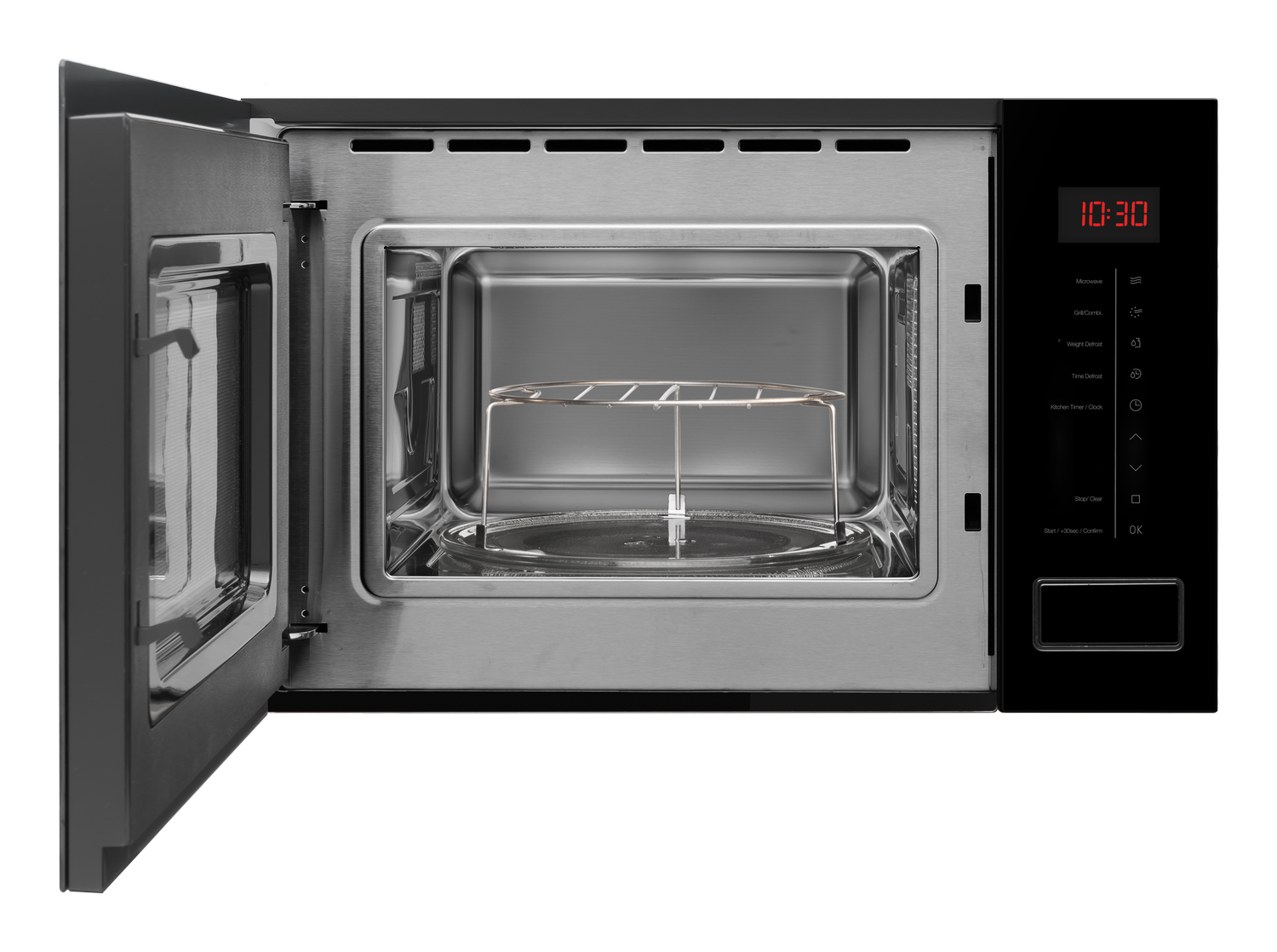 Einbau-Mikrowelle mit Grill, Schwarzglas Noir Design, 20l Einbau-Mikrowelle mit Grill, Schwarzglas Noir Design, 20l