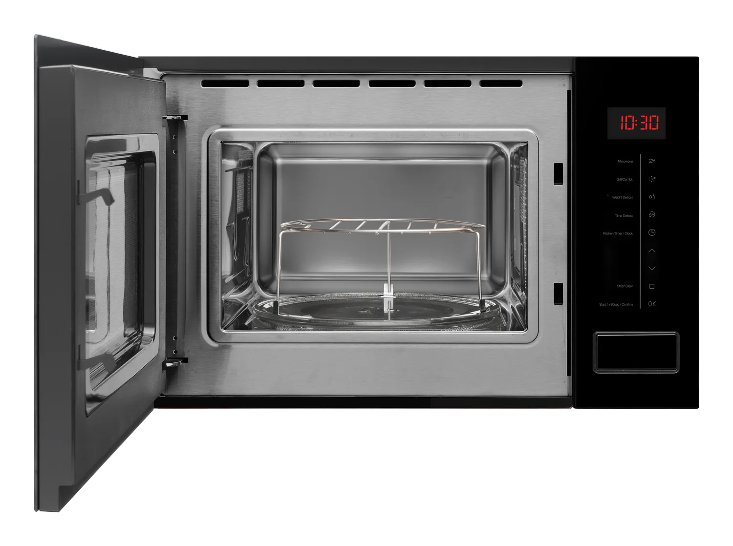 Einbau-Mikrowelle mit Grill, Schwarzglas Noir Design, 20l Einbau-Mikrowelle mit Grill, Schwarzglas Noir Design, 20l