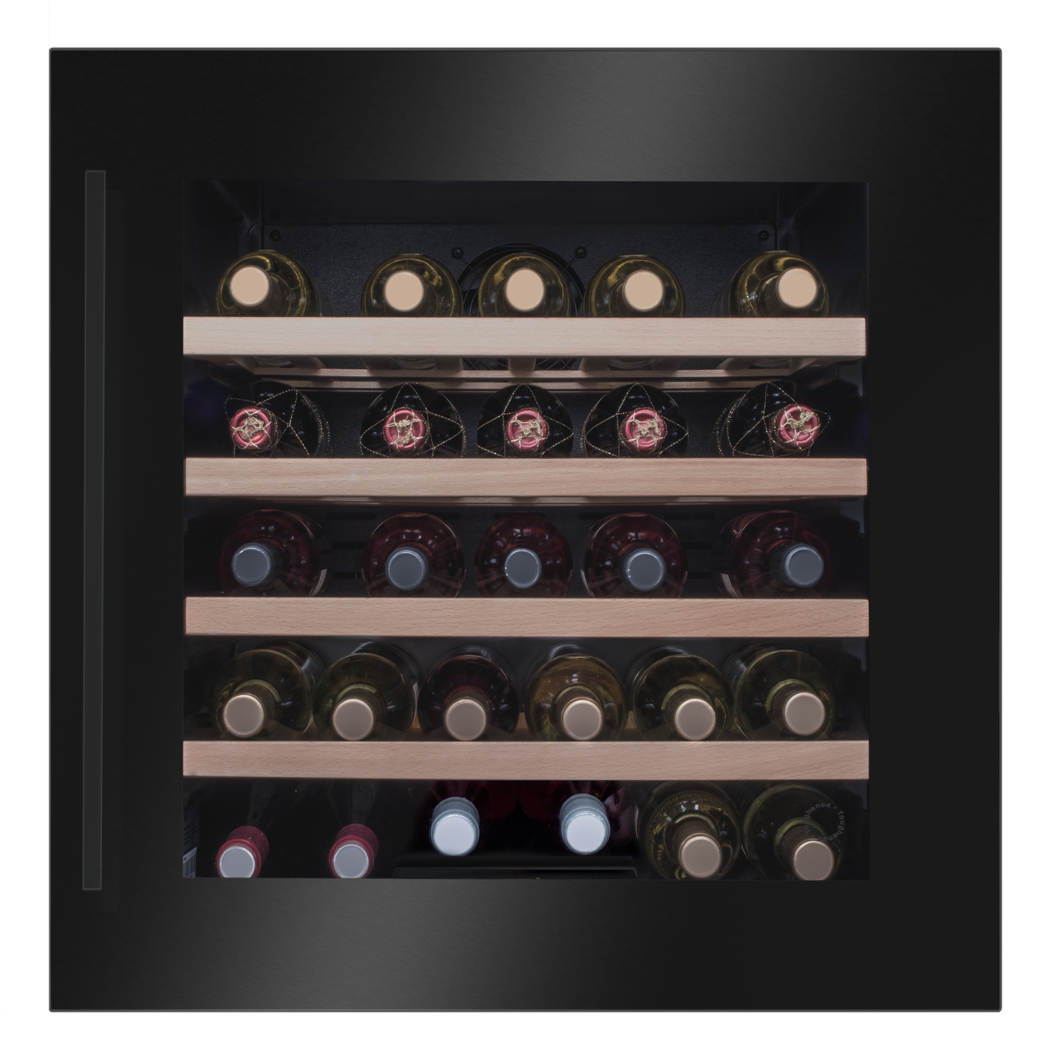 Einbau-Weintemperierschrank, X-Type Design, schwarz