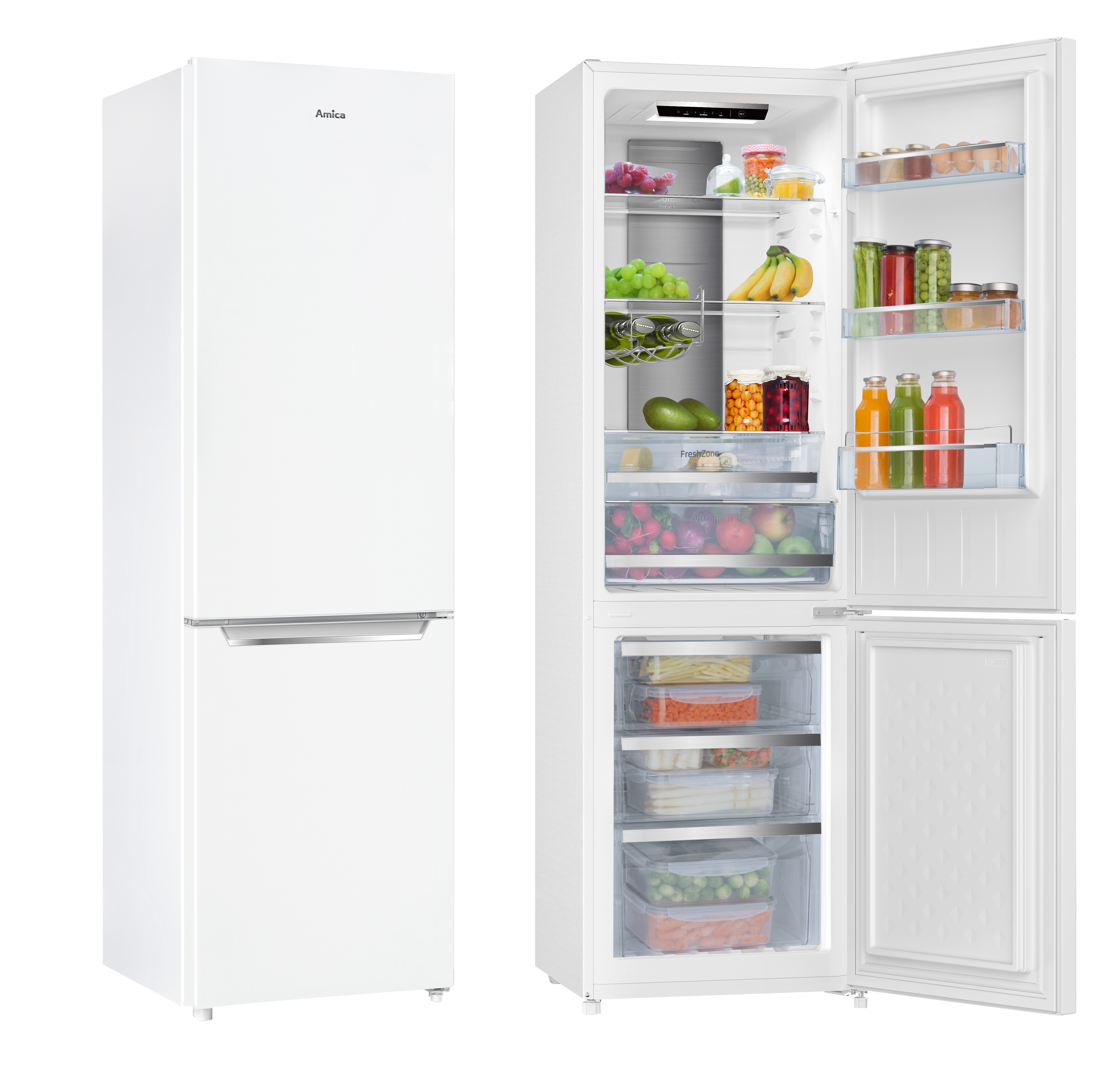 Stand-Kühl-Gefrierkombination KGCN 388 140 W, weiß, 180 cm