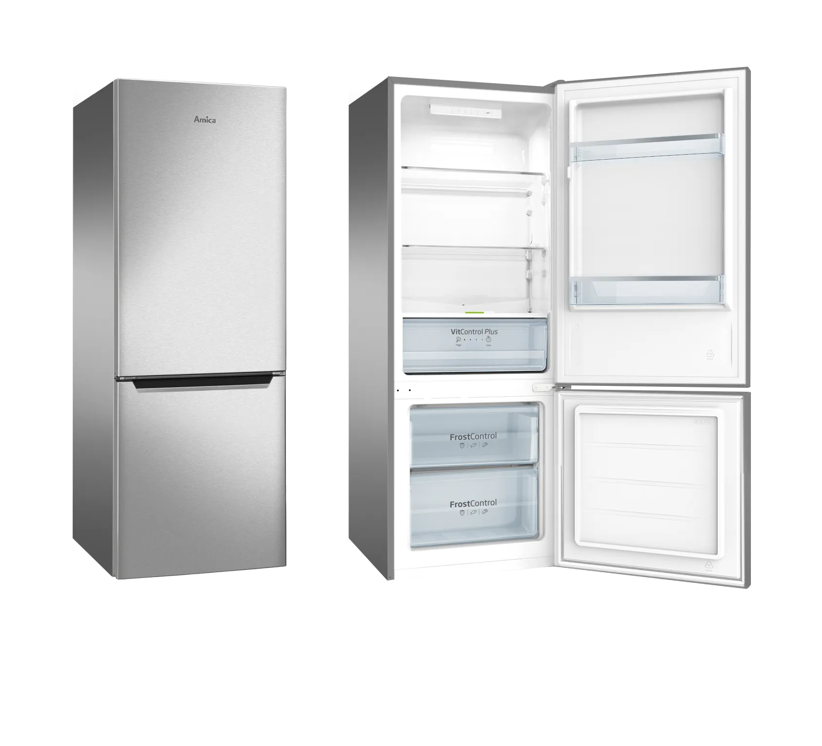 Stand-Kühl-Gefrierkombination KGCL 384 160 E, Edelstahloptik, 144 cm