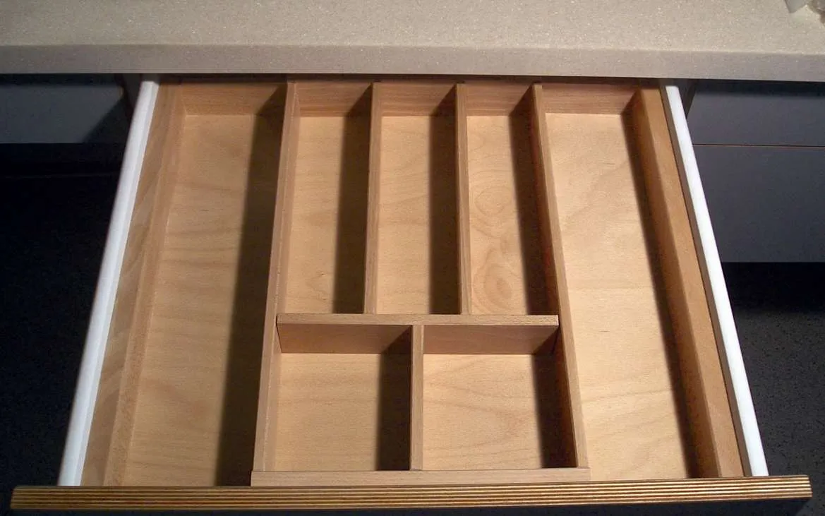 ExTray Teleskop-Einsätze universal, schmal, Buche natur, 40 cm - 60 cm