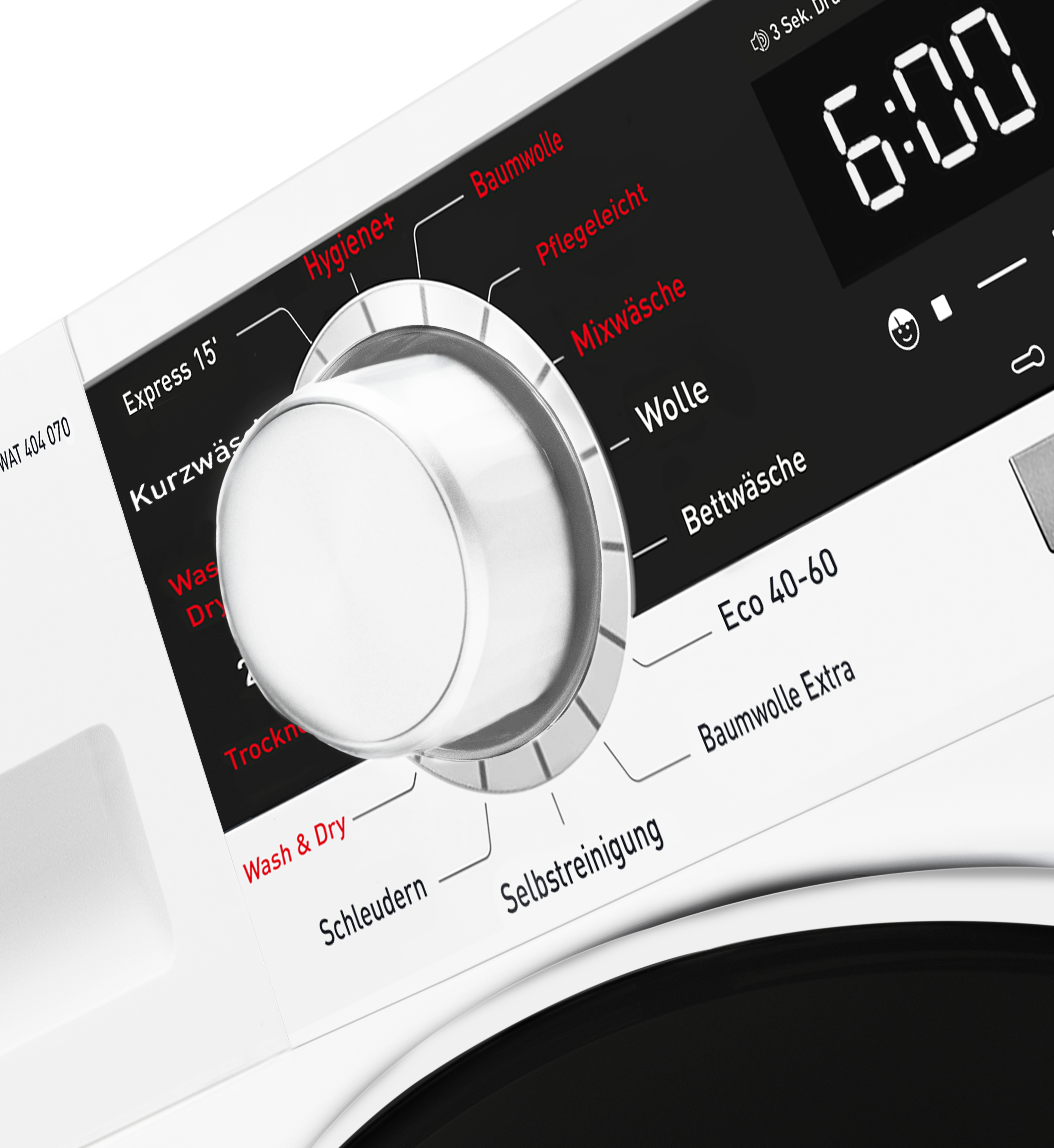 Waschtrockner WAT 404 070, weiß, 8 kg / 6 kg