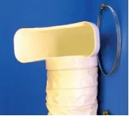 150er Flachkanal PowAIRPipe Umlenkstück mit Schlauch, 1 m 