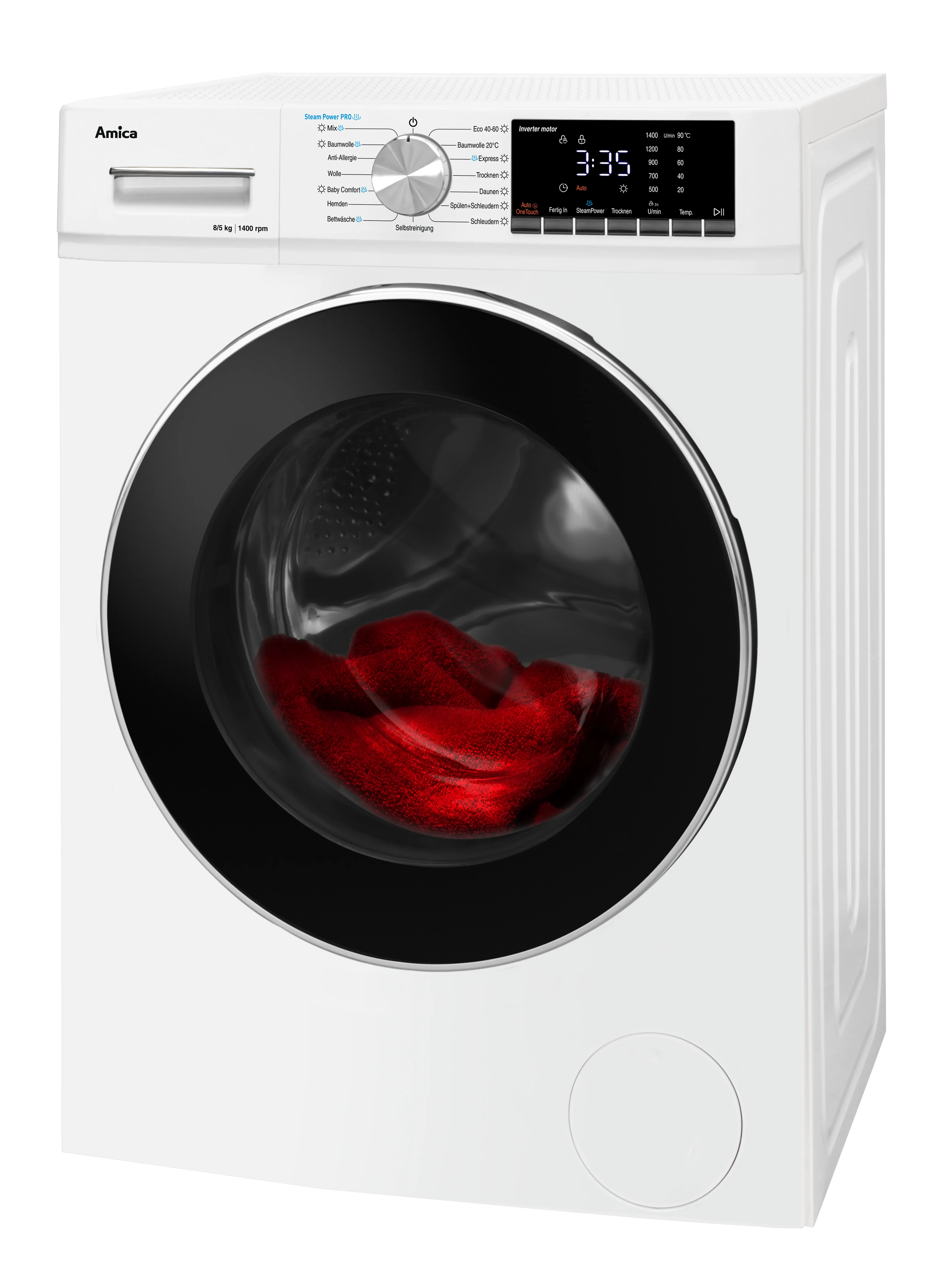 Waschtrockner WAT 404 050, weiß, 8 kg / 5 kg