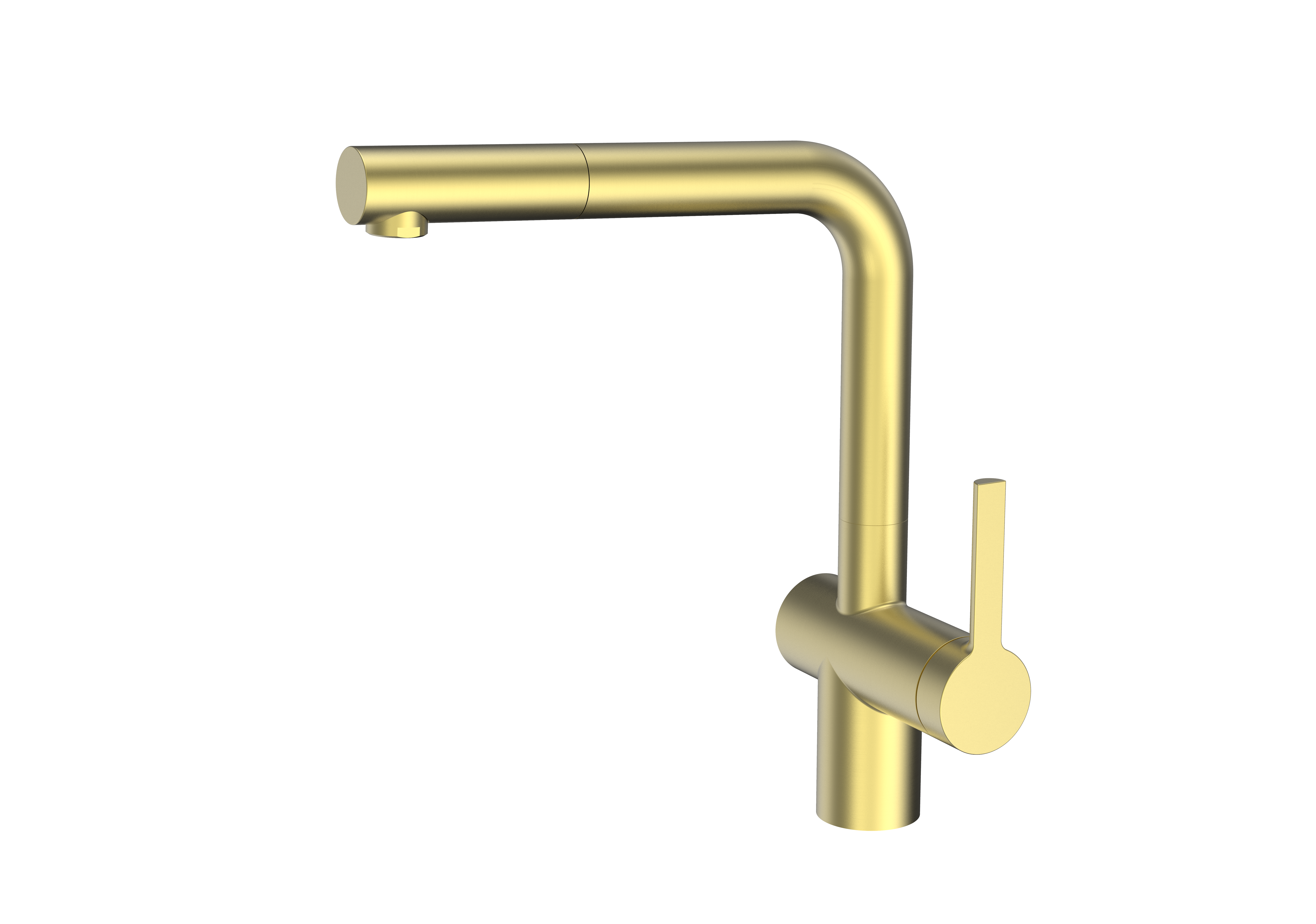 CARESSi Armatur L-Auslauf mit Auszug HD samtgold