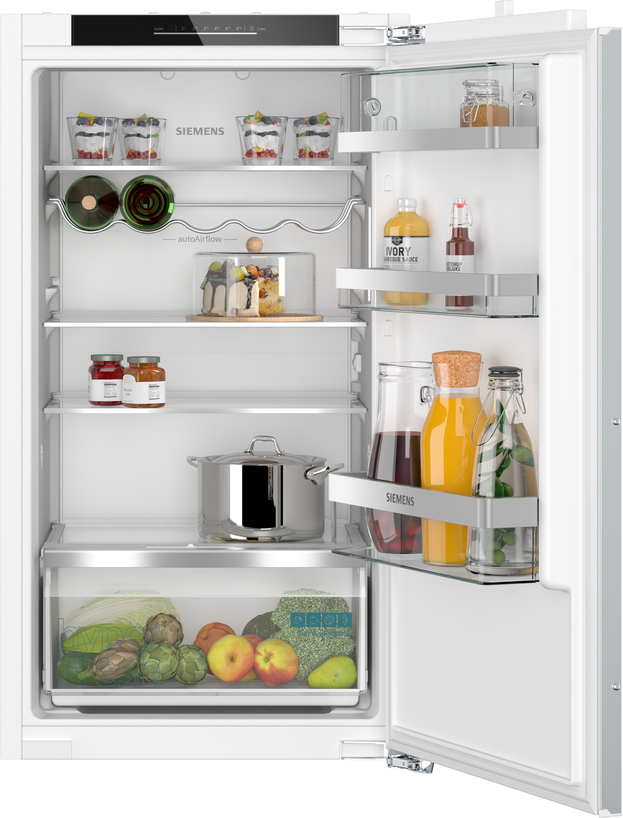  KI31RADD1, iQ500,  Einbau-Kühlschrank,  102.5 x 56 cm,  Flachscharnier mit Softeinzug