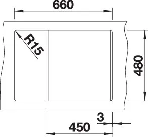 519573, BLANCO METRA 45 S Compact 519573, BLANCO METRA 45 S Compact