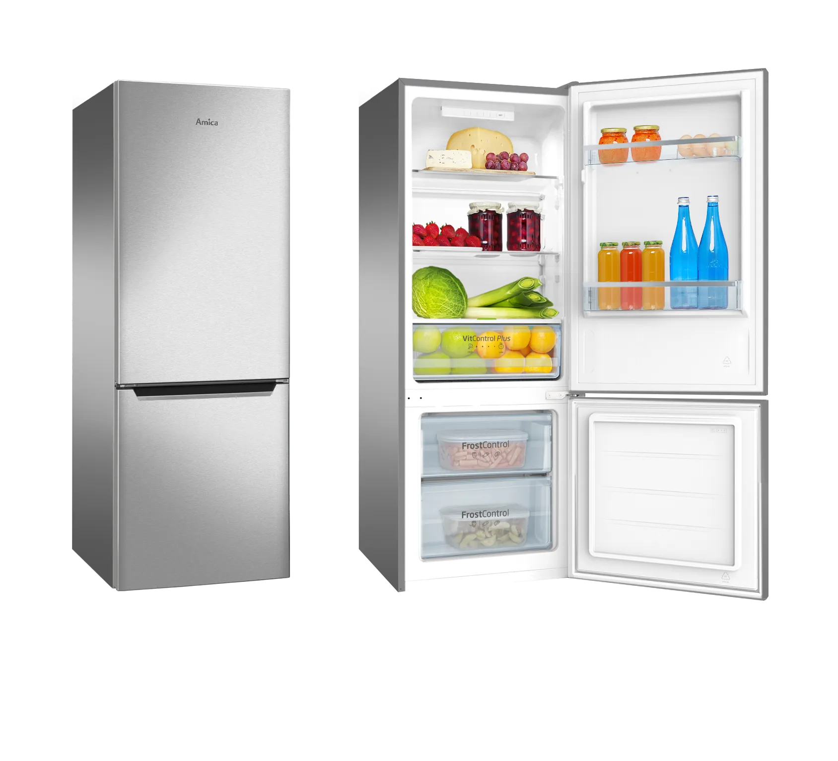 Stand-Kühl-Gefrierkombination KGCL 384 160 E, Edelstahloptik, 144 cm
