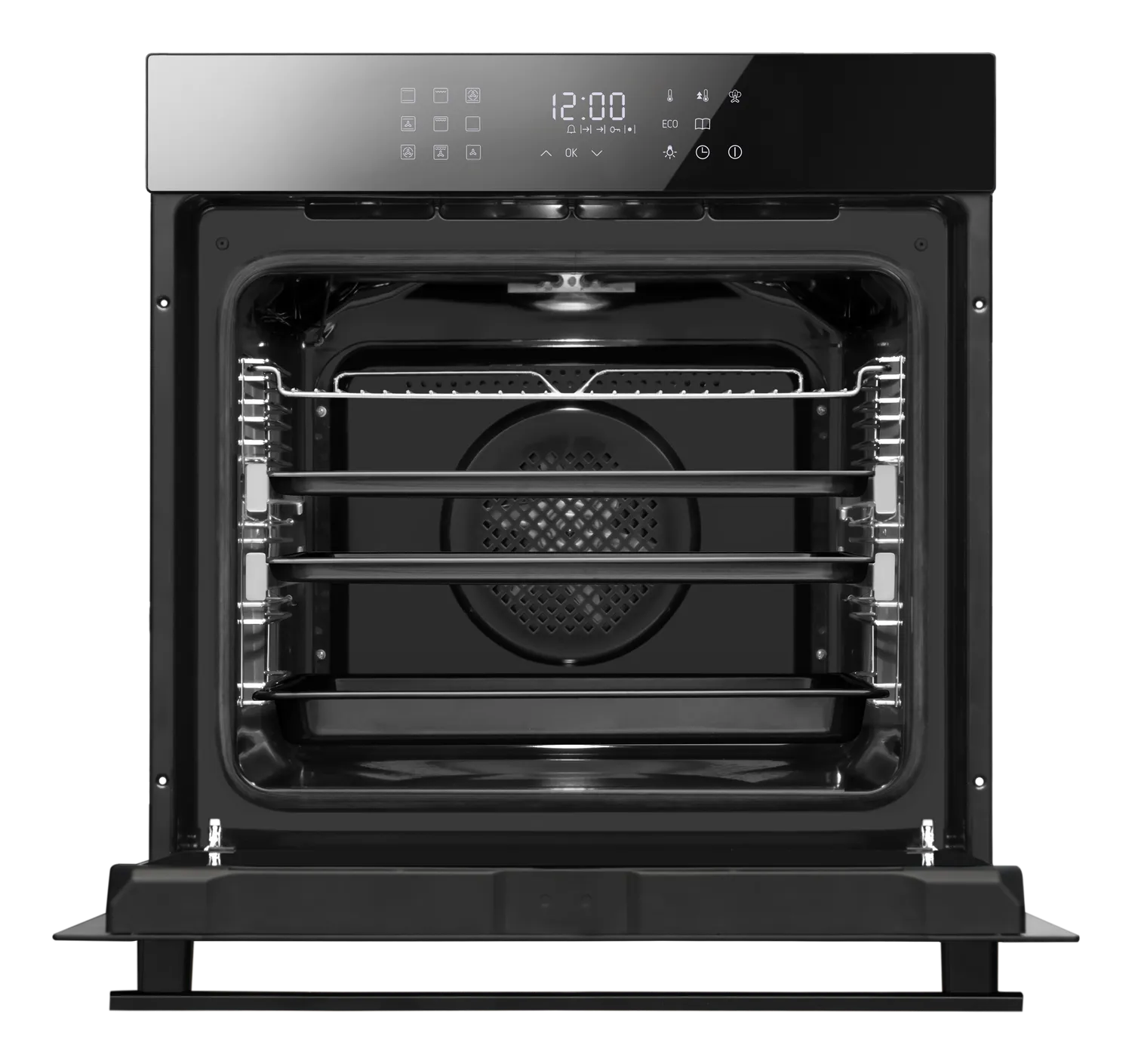 Einbaubackofen, X-type Design, Schwarz-Glas Einbaubackofen, X-type Design, Schwarz-Glas