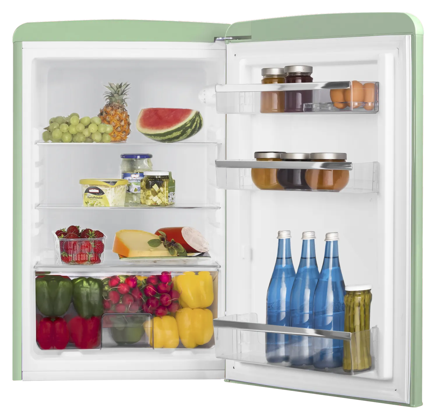 Vollraum-Kühlschrank im Retro Design, 88 cm Höhe, fresh mint