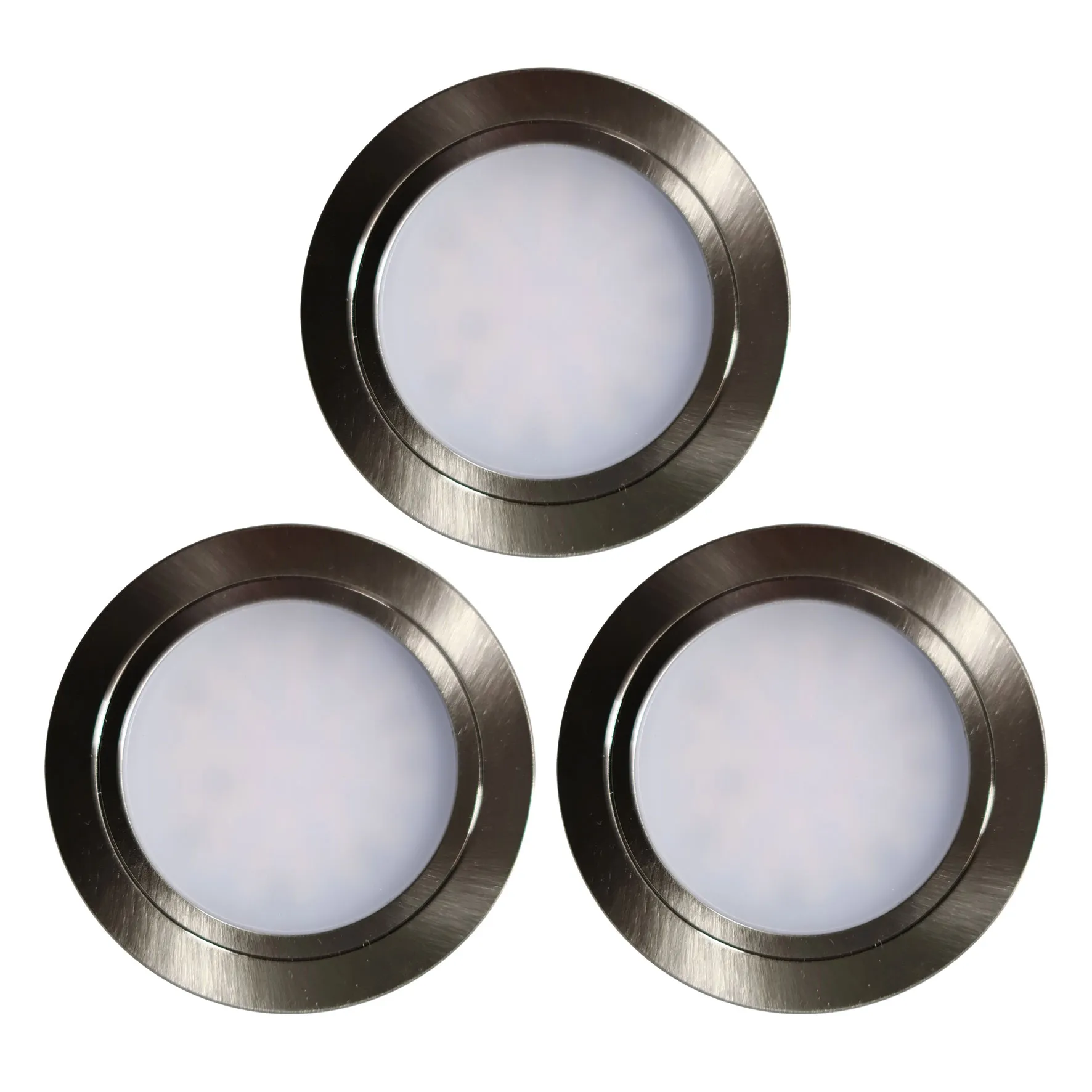 CARESSI Skye 68 Multi Tone Einbauleuchten-Set, 3 Spots, Edelstahloptik