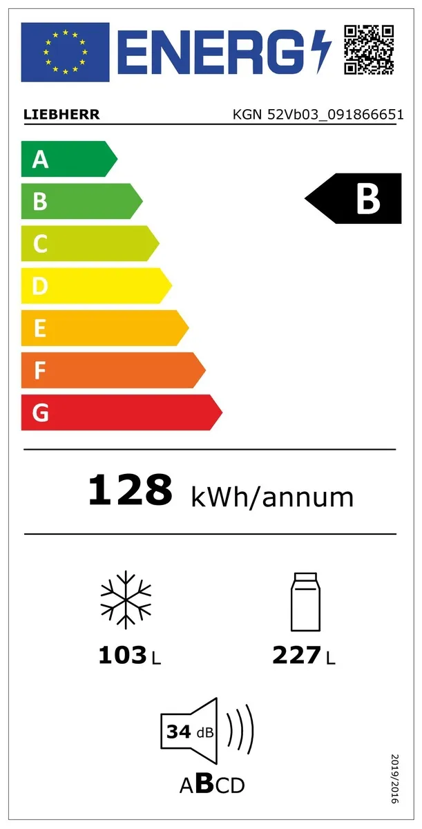 KGN 52Vb03, Kühl-Gefrierkombination mit EasyFresh und NoFrost