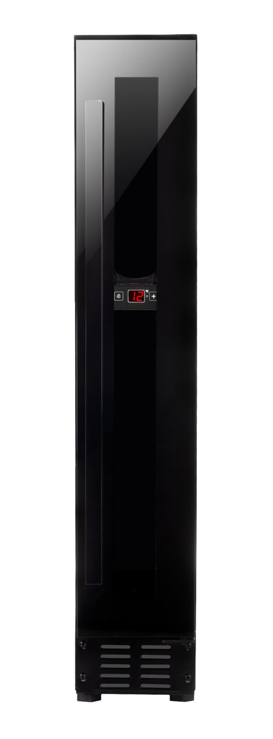 Weintemperierschrank, unterbaufähig, X-Type Design, schwarz
