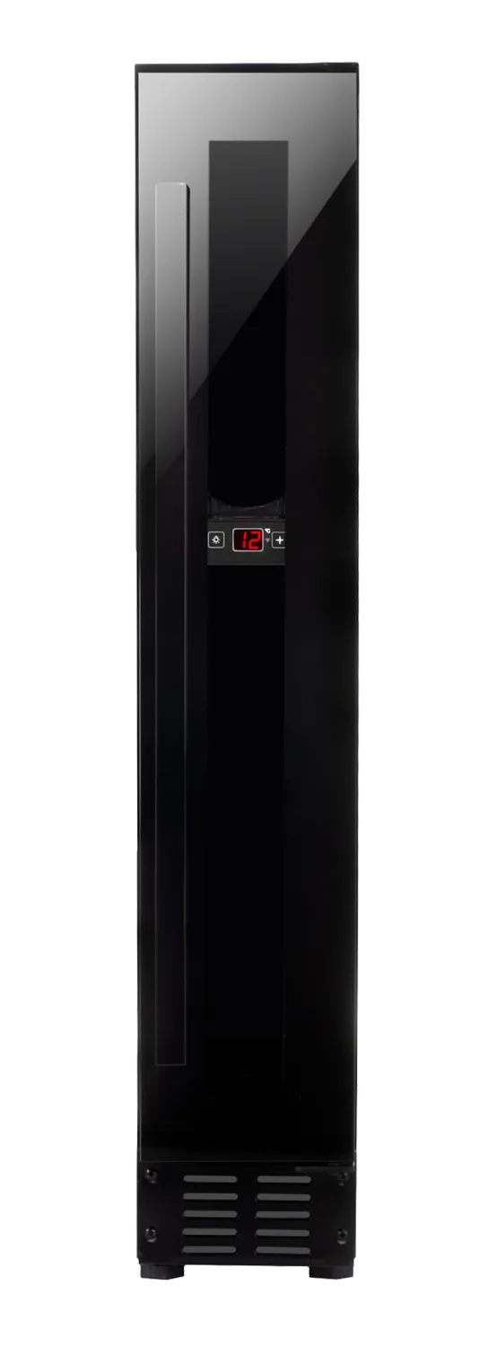 Weintemperierschrank, unterbaufähig, X-Type Design, schwarz