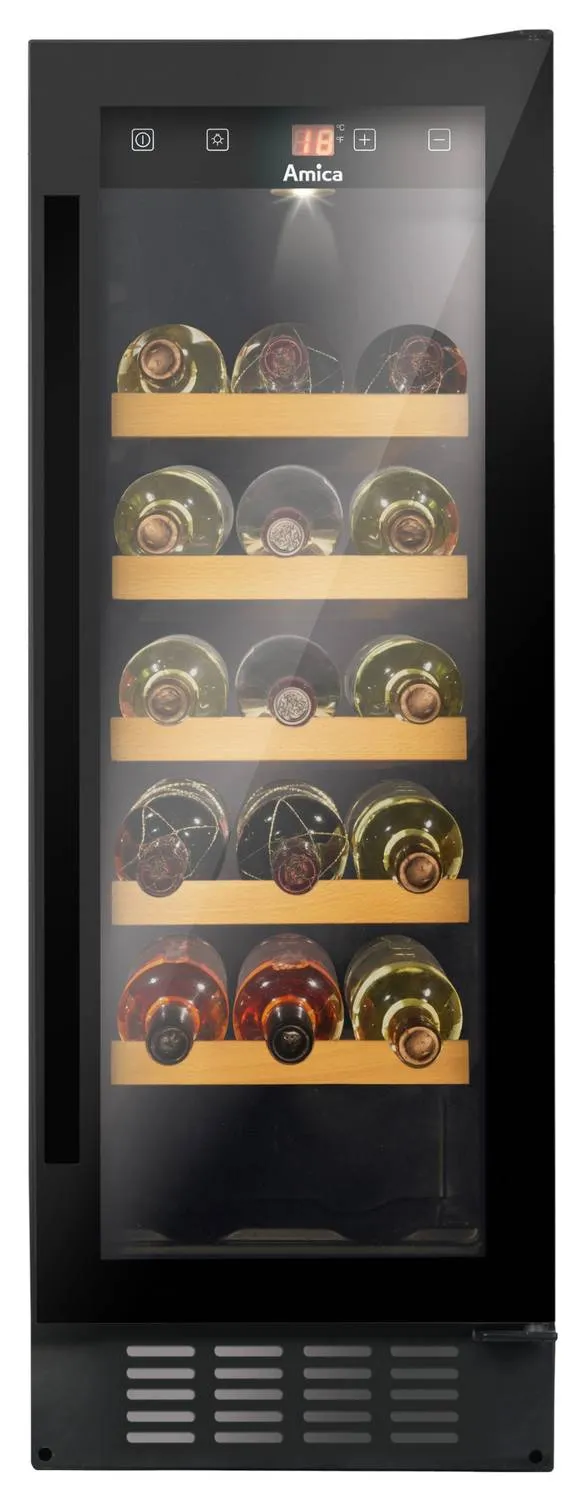 Weintemperierschrank, unterbaufähig, X-Type Design, schwarz