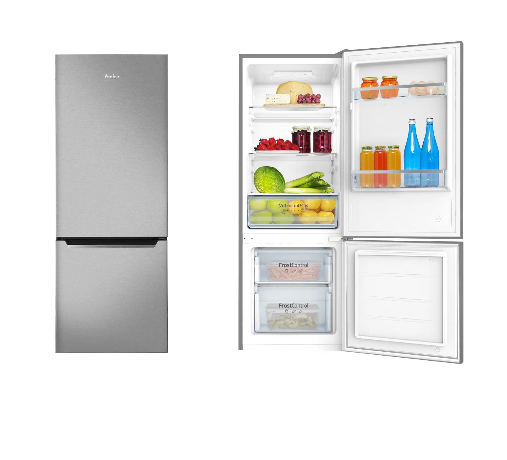 Stand-Kühl-Gefrierkombination KGCL 384 160 E, Edelstahloptik, 144 cm