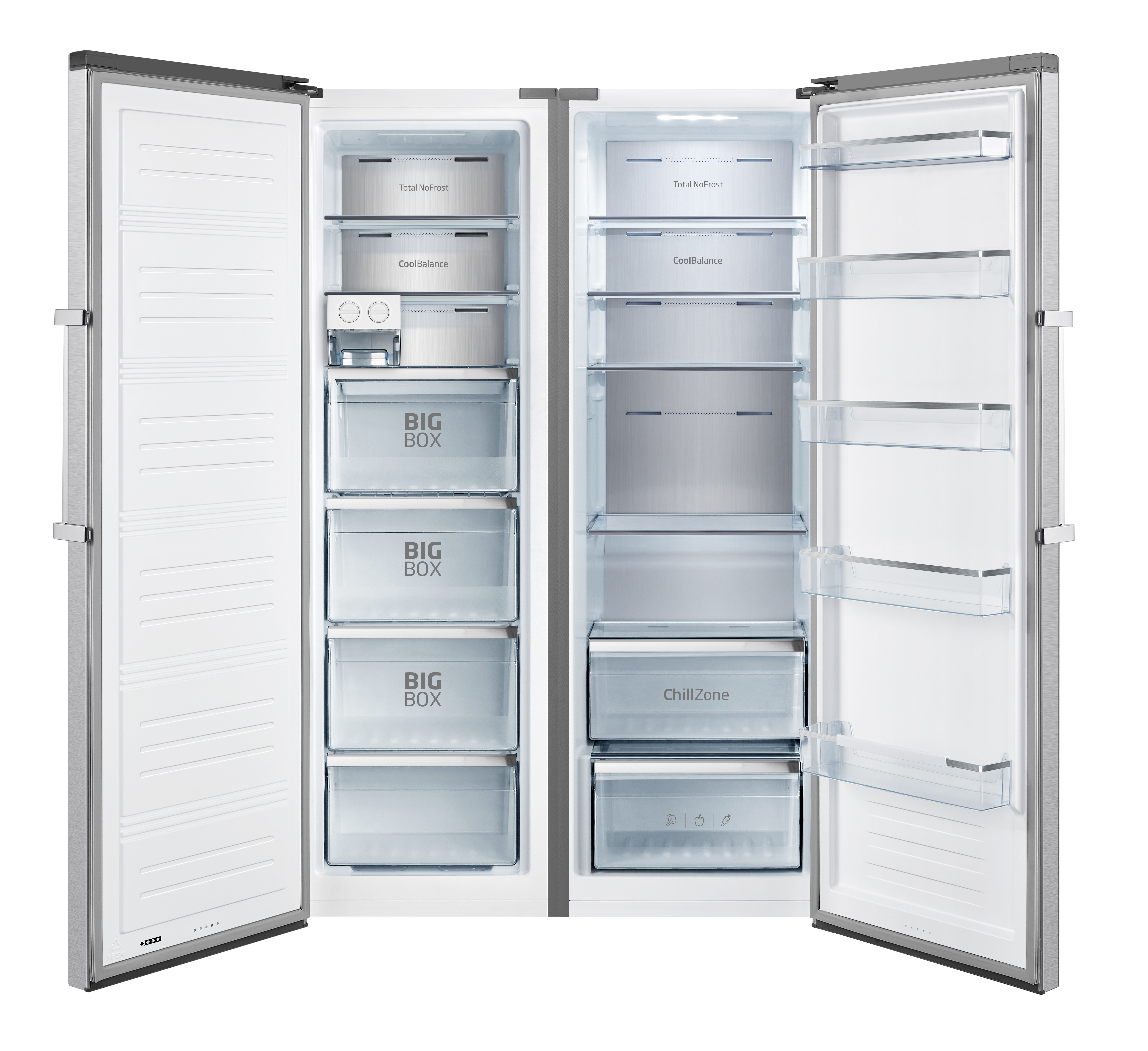 Vollraum-Stand-Kühlschrank VKS 358 150 E, Edelstahloptik, 186 cm