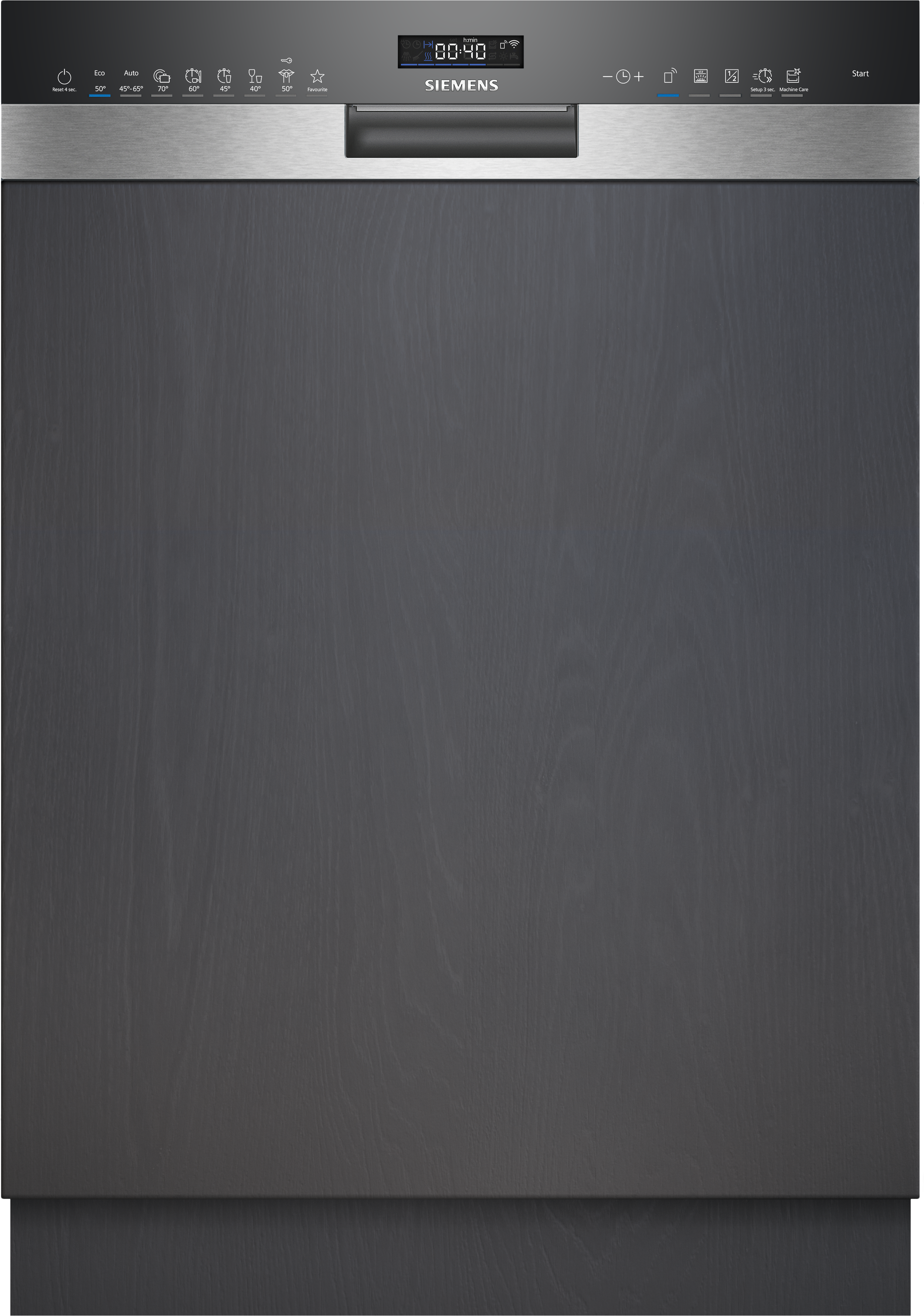  SN55ES12CE, iQ500,  Teilintegrierter Geschirrspüler,  60 cm,  Gebürsteter Stahl
