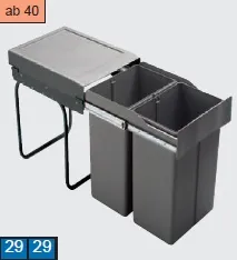 SortoLine Big, grau, 2 x 29 Liter