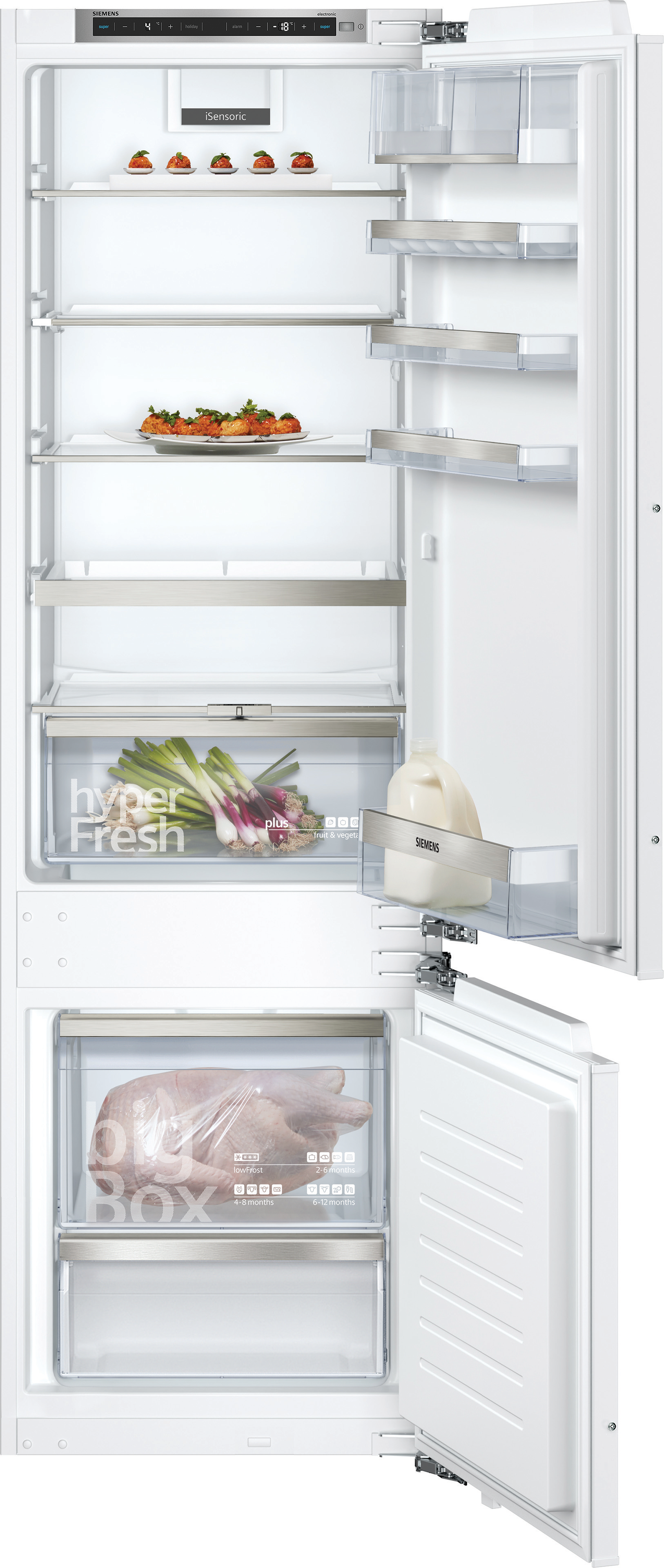 KI87SADD0, iQ500, Einbau-Kühl-Gefrier-Kombination mit Gefrierbereich unten, 177.2 x 55.8 cm, Flachscharnier mit Softeinzug KI87SADD0, iQ500, Einbau-Kühl-Gefrier-Kombination mit Gefrierbereich unten, 177.2 x 55.8 cm, Flachscharnier mit Softeinzug