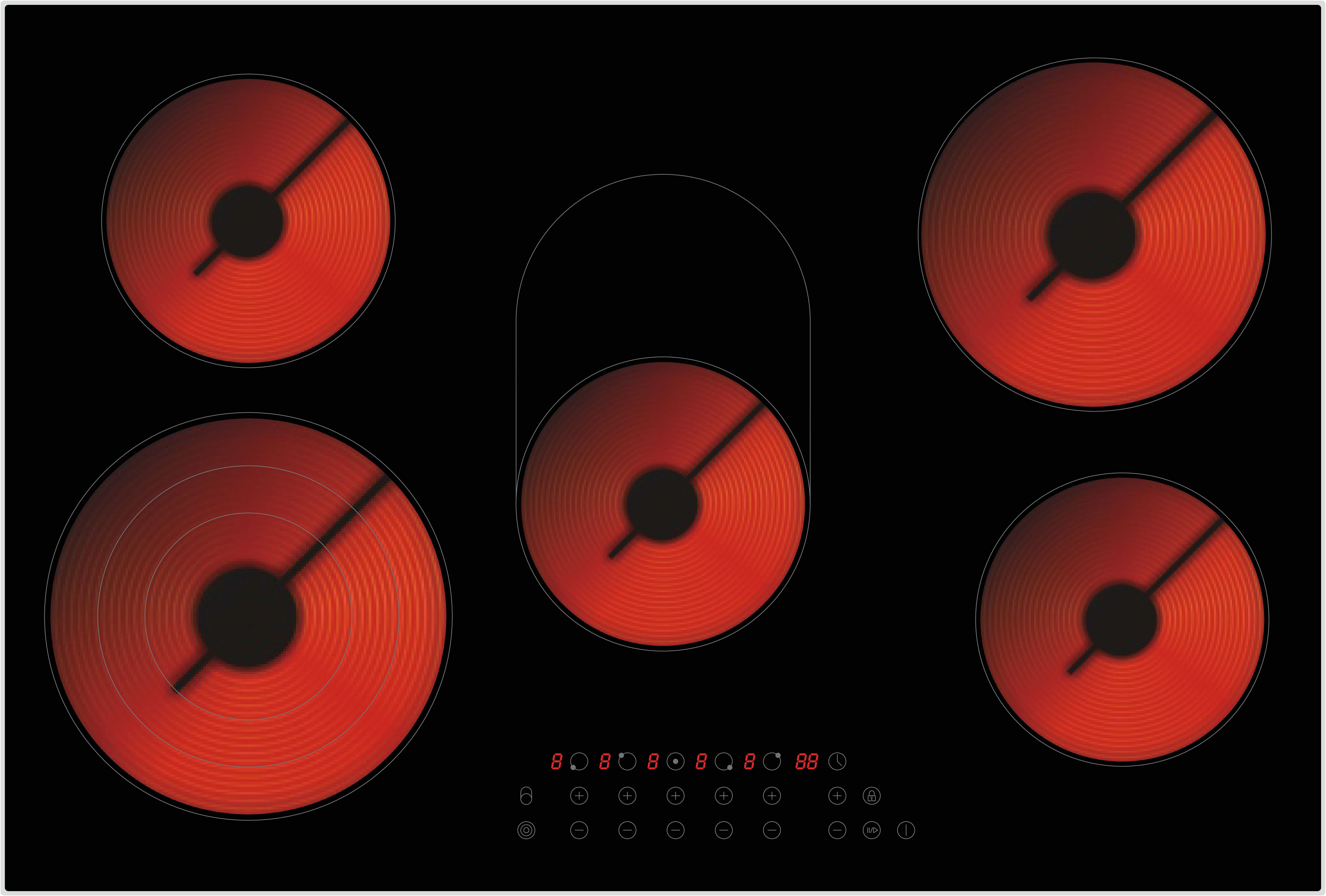 PKM Glaskeramik-Kochfeld EB-C5-3KBTCF