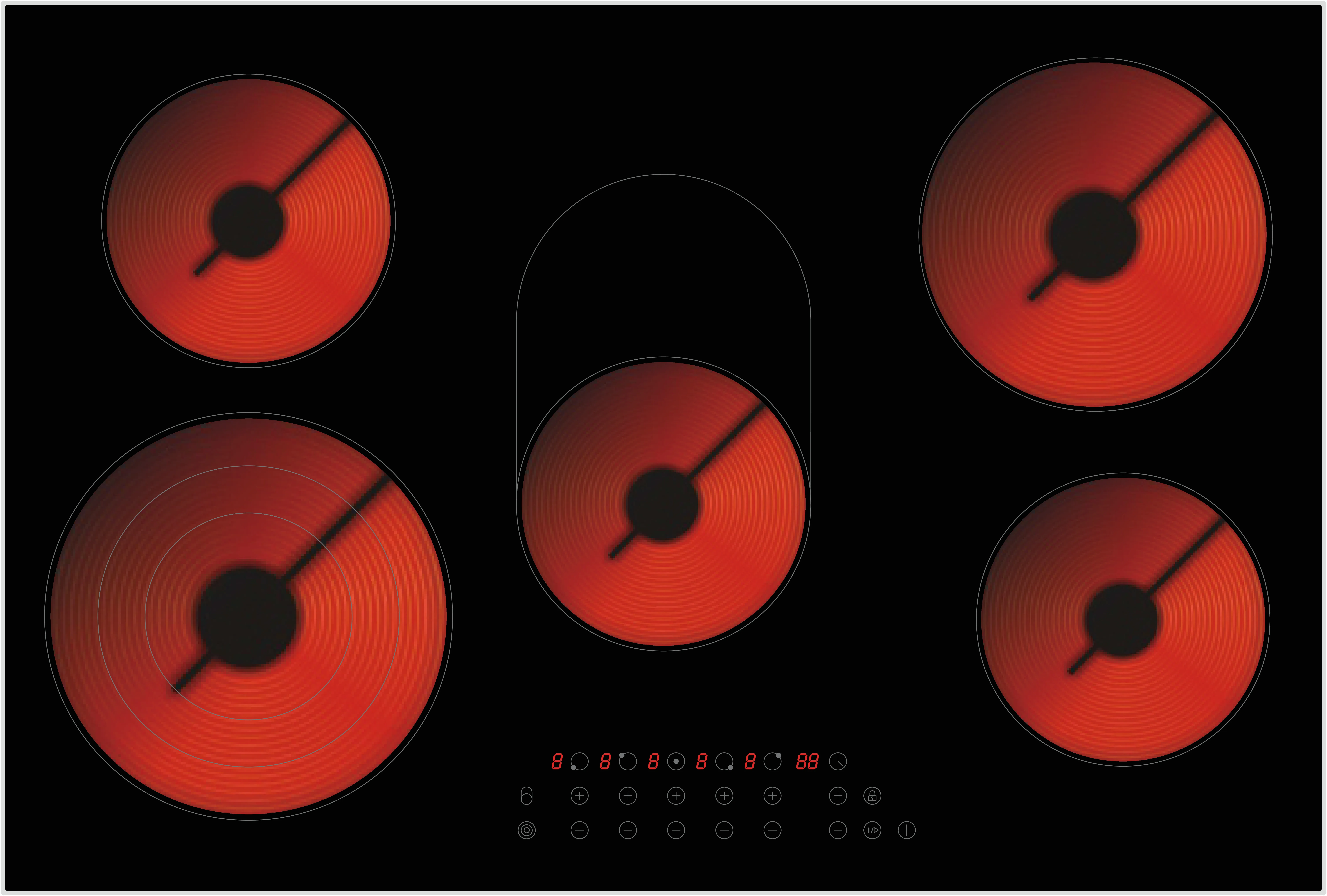PKM Glaskeramik-Kochfeld EB-C5-3KBTCF
